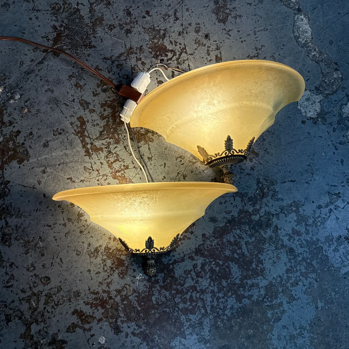 Neoclassical Inspired Frosted Glass Wall Sconces, Pair - Thumbnail 7