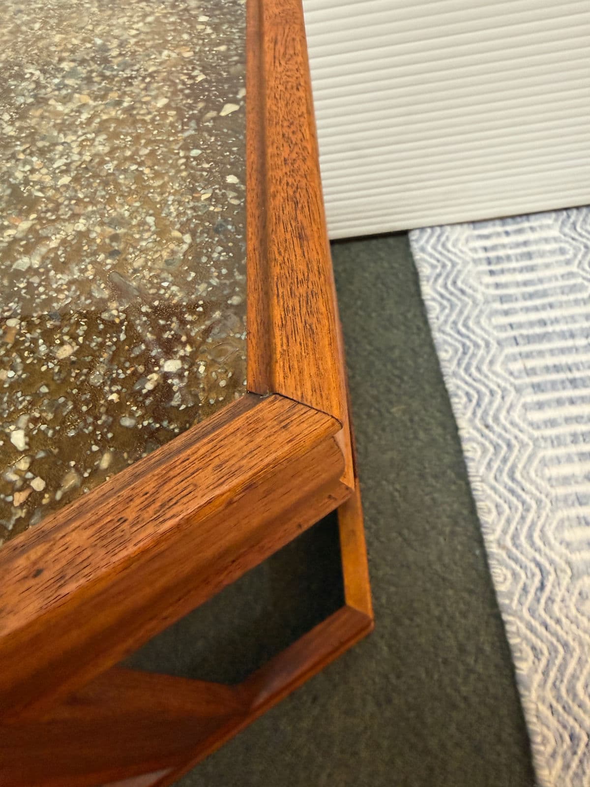 John Keal for Brown Saltman Hexagon Walnut Side Table - Thumbnail 8