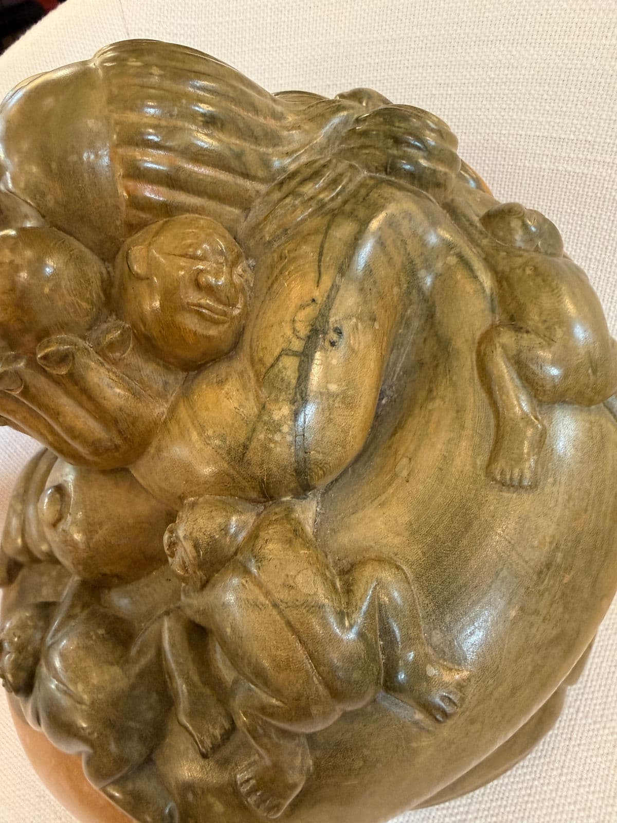 Antique Japanese Carved Boxwood Fertility Sculpture - Thumbnail 13