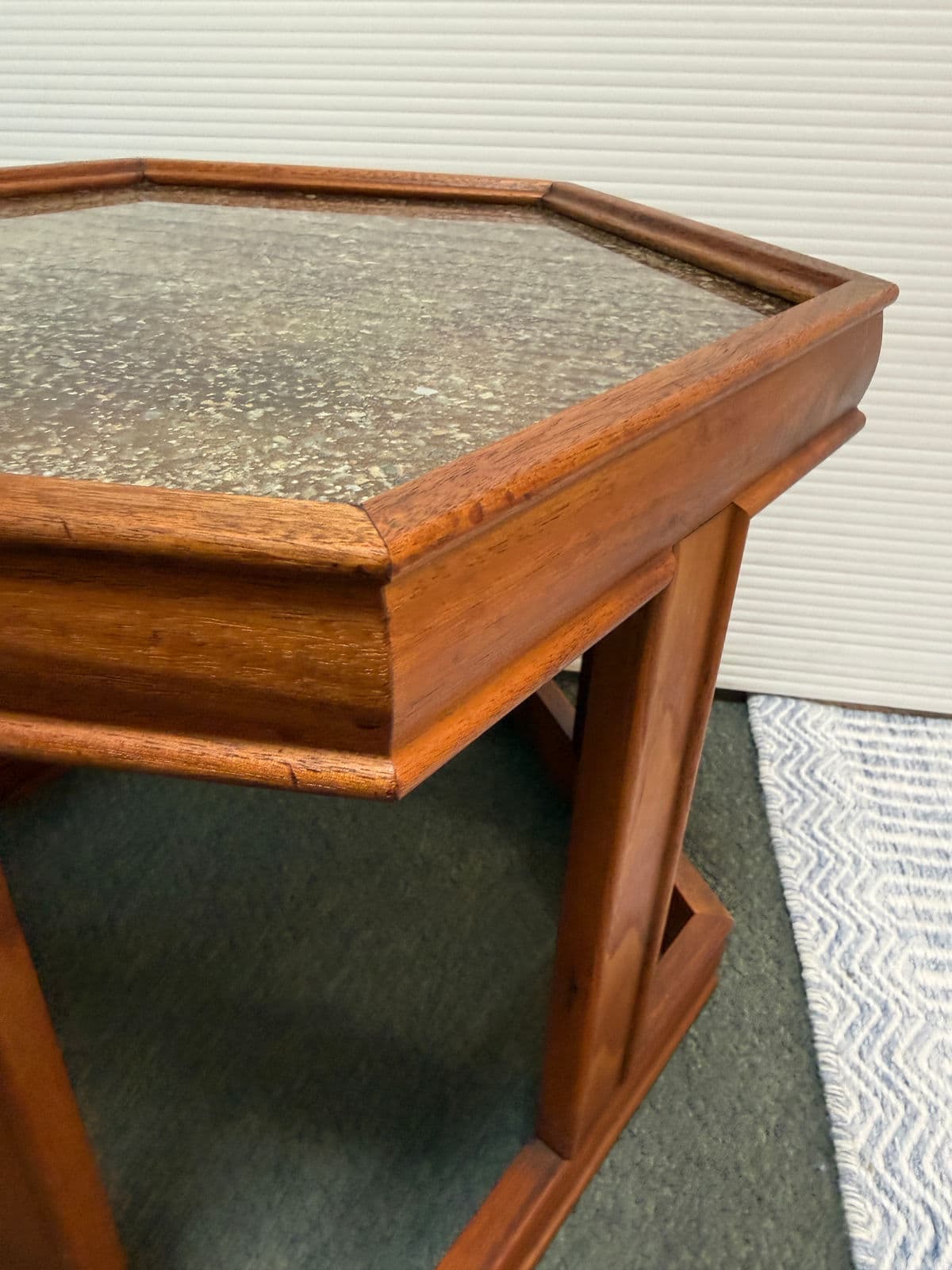 John Keal for Brown Saltman Hexagon Walnut Side Table - Thumbnail 11