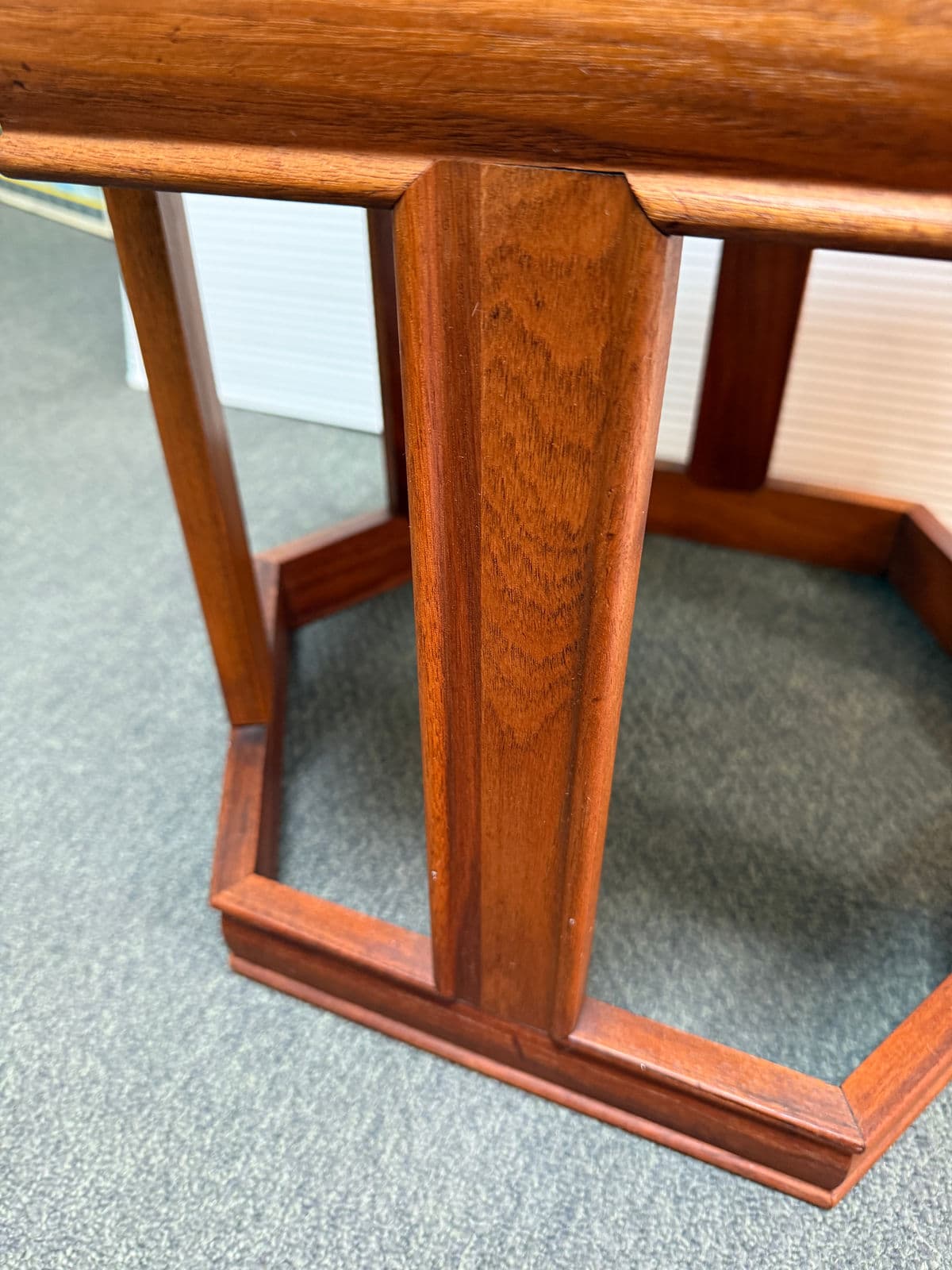 John Keal for Brown Saltman Hexagon Walnut Side Table - Thumbnail 12