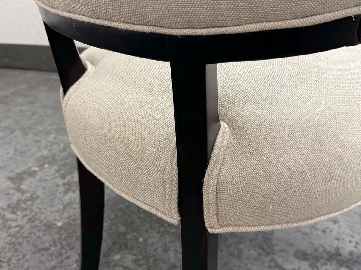 Custom Side Chair With Woven Wool Upholstery - Thumbnail 12