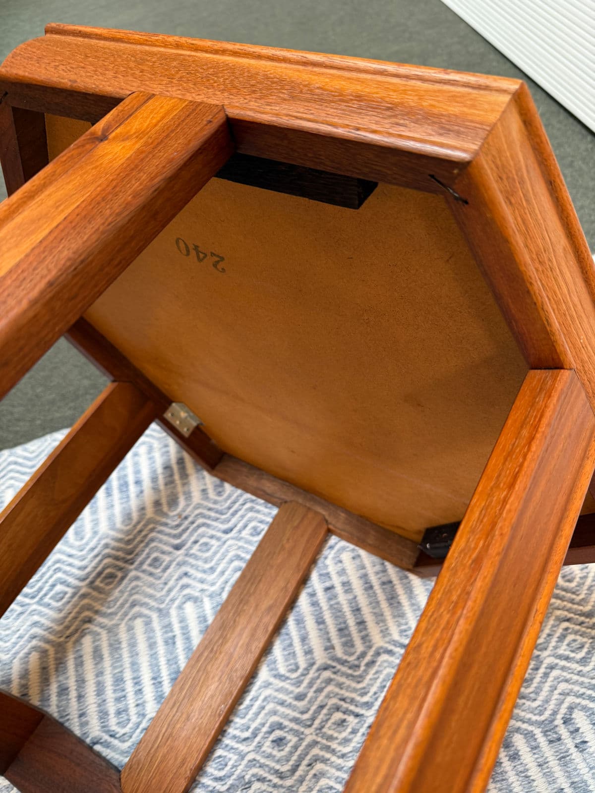 John Keal for Brown Saltman Hexagon Walnut Side Table - Thumbnail 13