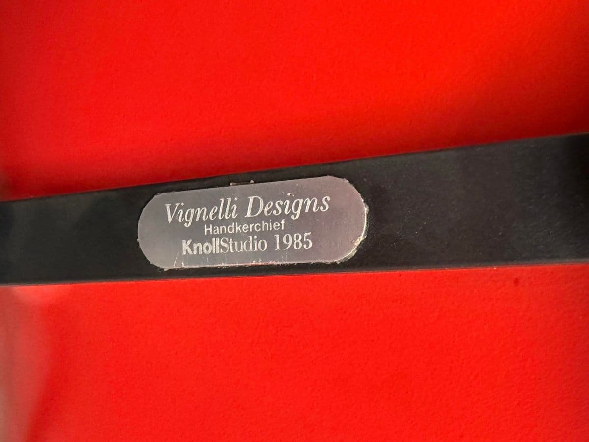 Circa 1998 Massimo Vignelli for Knoll Red Handerkerchief Chairs, Set of Five - Thumbnail 11