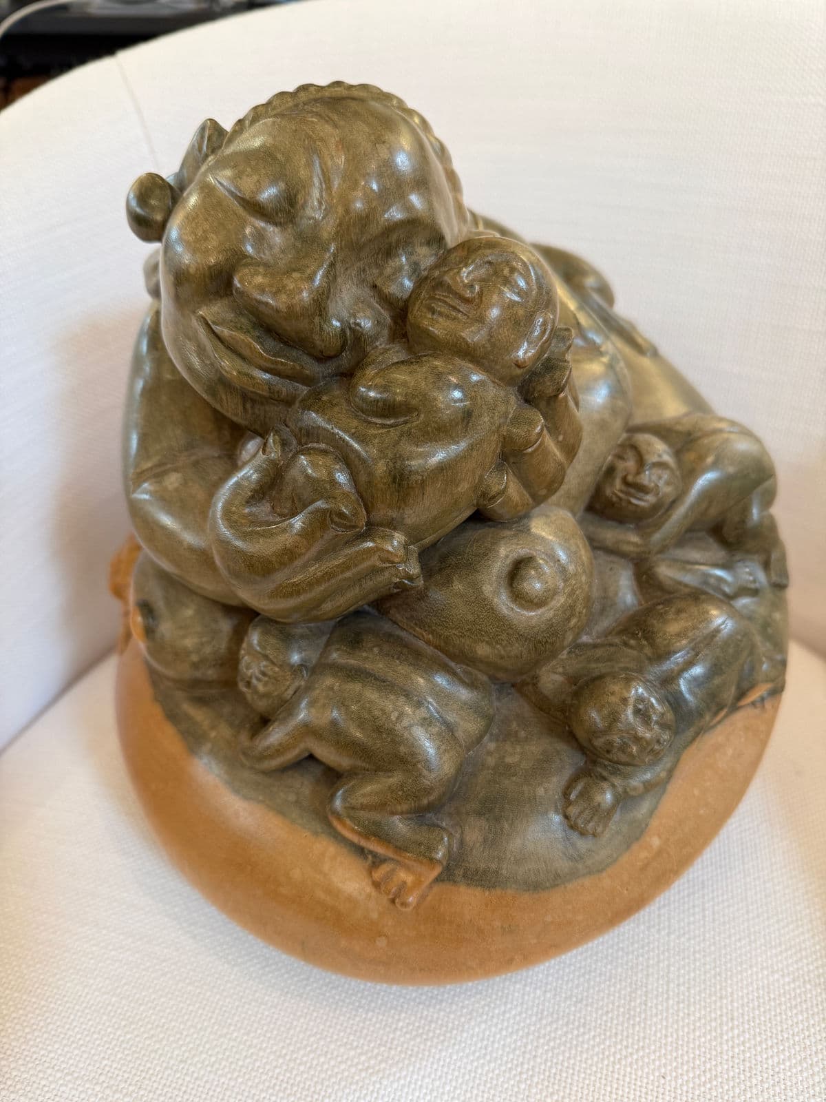 Antique Japanese Carved Boxwood Fertility Sculpture - Thumbnail 4