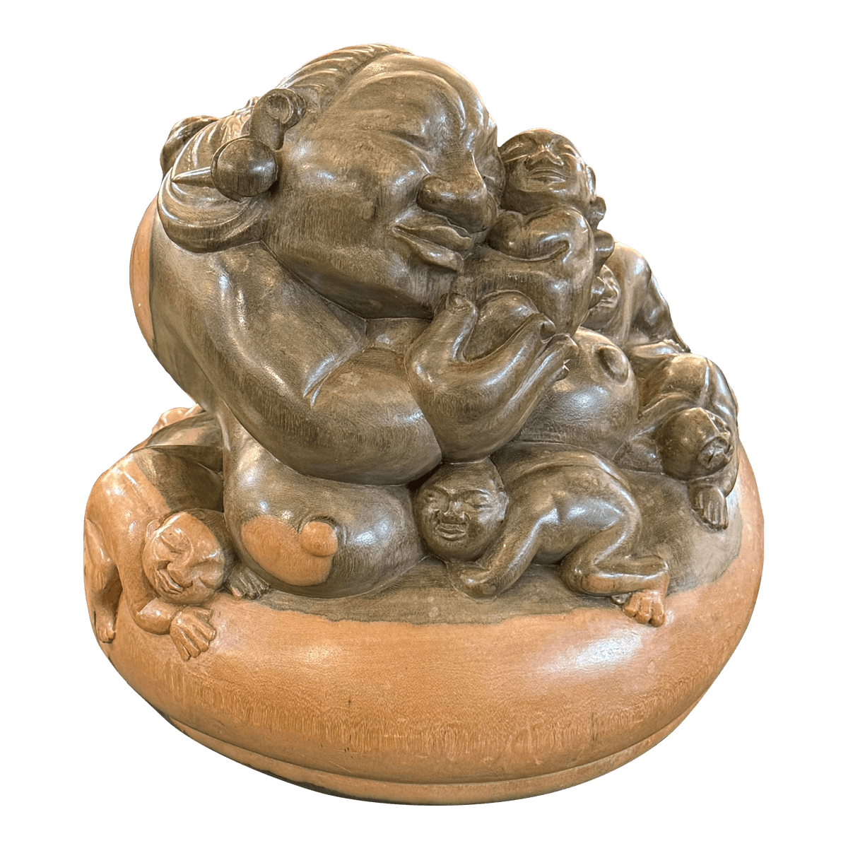 Antique Japanese Carved Boxwood Fertility Sculpture - Thumbnail 2