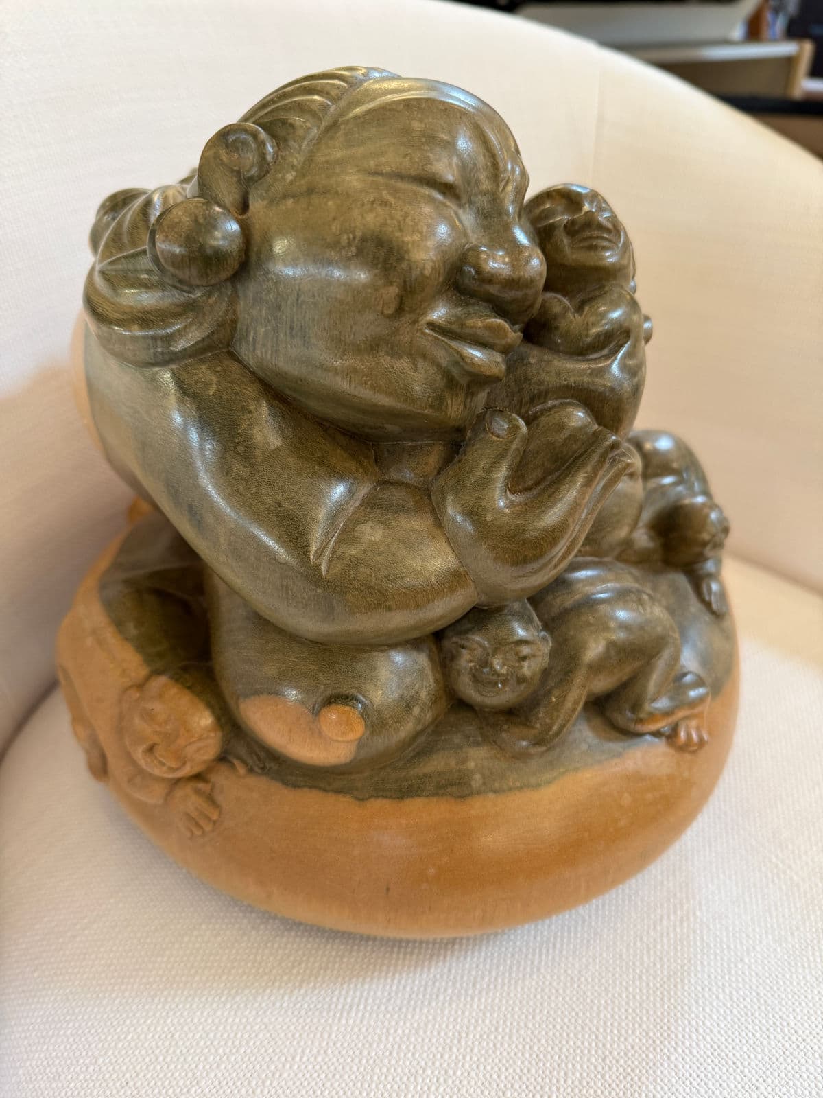 Antique Japanese Carved Boxwood Fertility Sculpture - Thumbnail 5