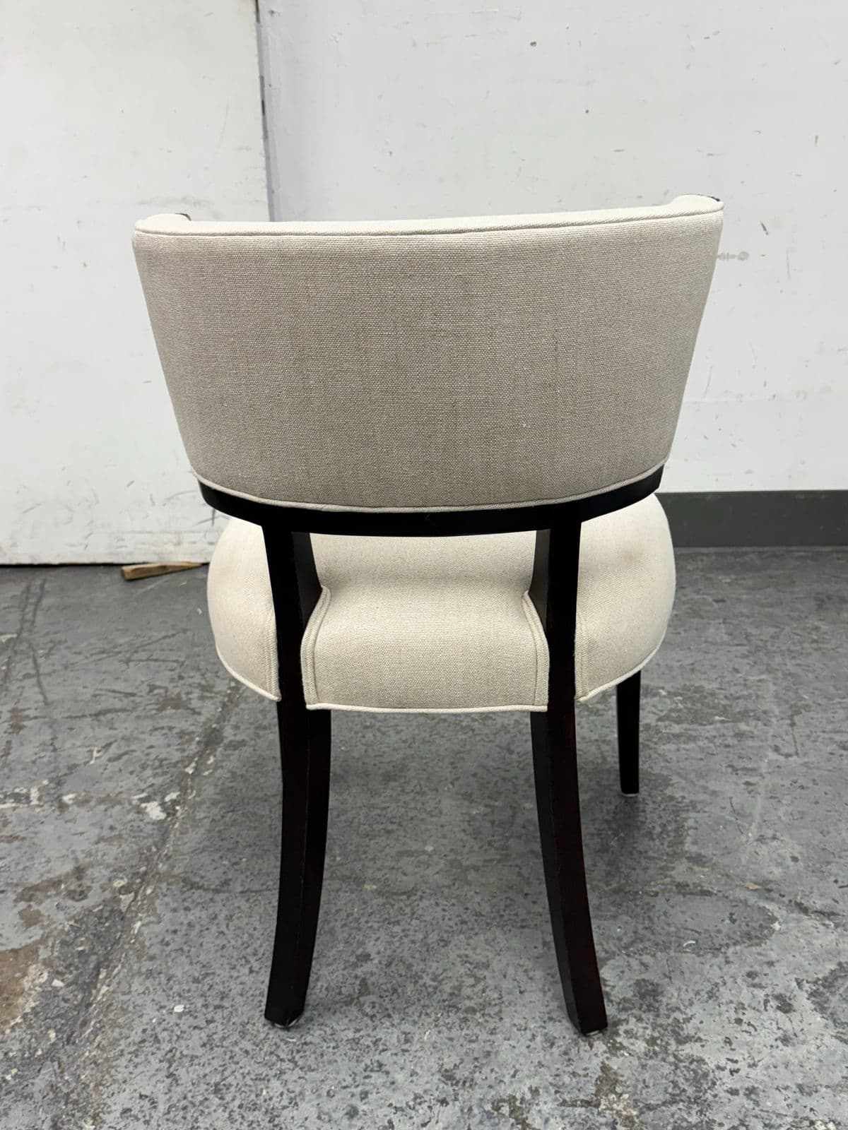 Custom Side Chair With Woven Wool Upholstery - Thumbnail 6