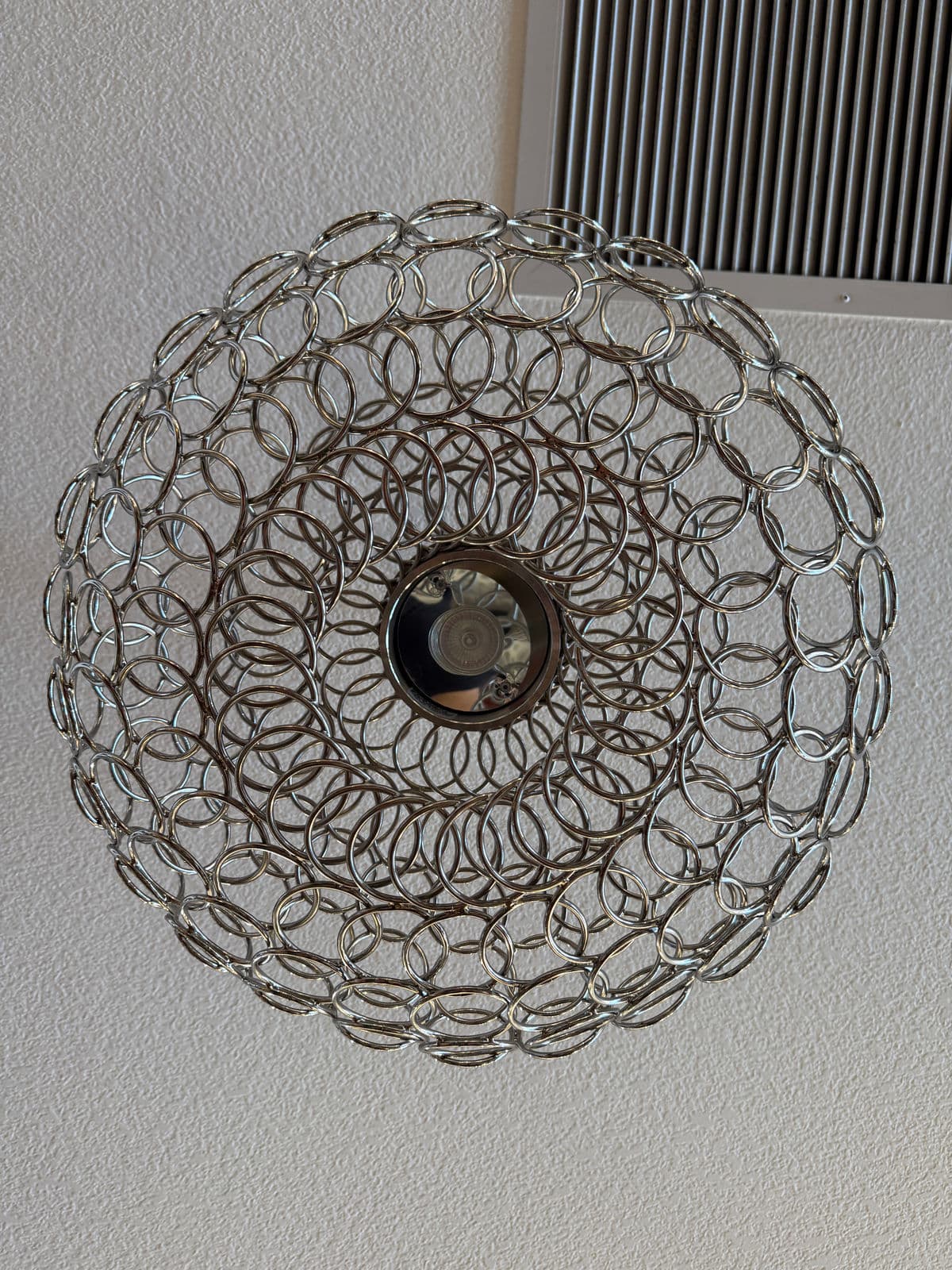 Bruno Rainaldi for Terzani Round g.r.a. Silver Nickel Ceiling Pendant - Thumbnail 6