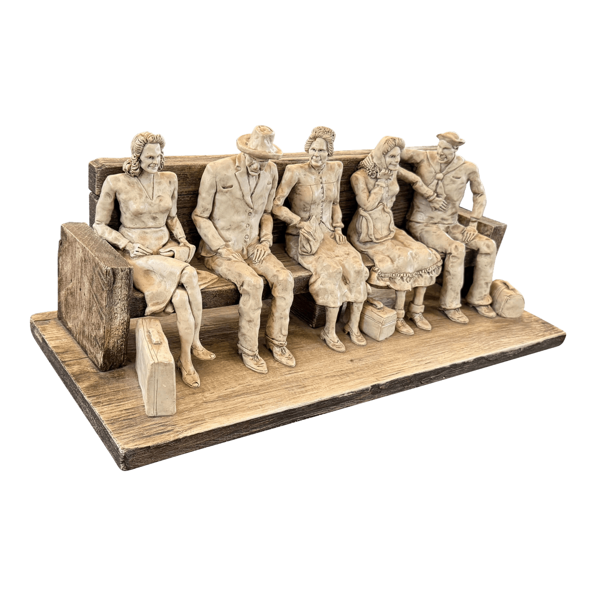 Circa 1990's Betty Difuntorum "The Waiting" Resin Sculpture - Thumbnail 2