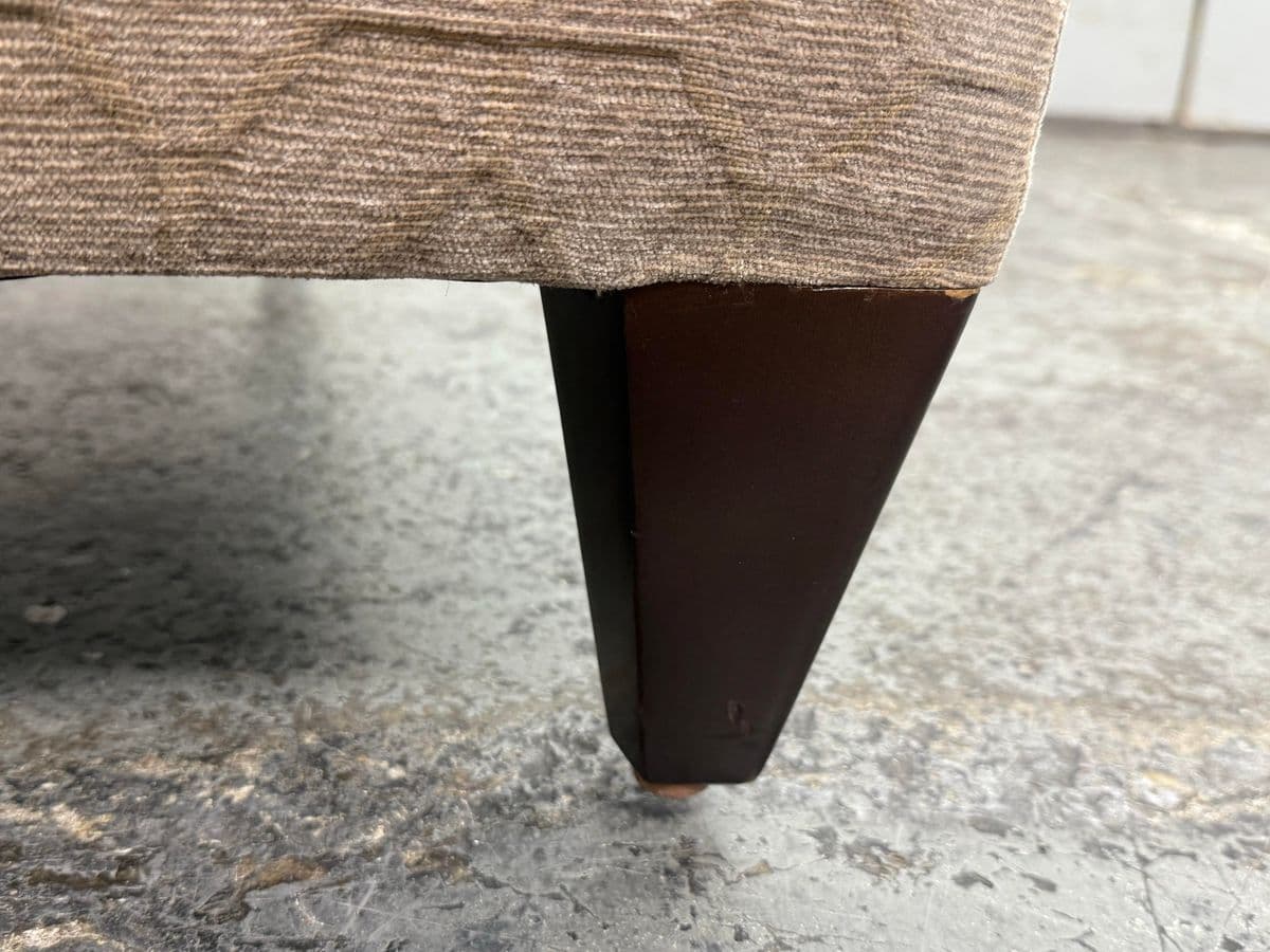 Custom Design Taupe Chenille Patterned Ottoman - Thumbnail 10