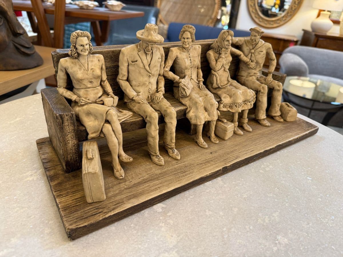 Circa 1990's Betty Difuntorum "The Waiting" Resin Sculpture - Thumbnail 3