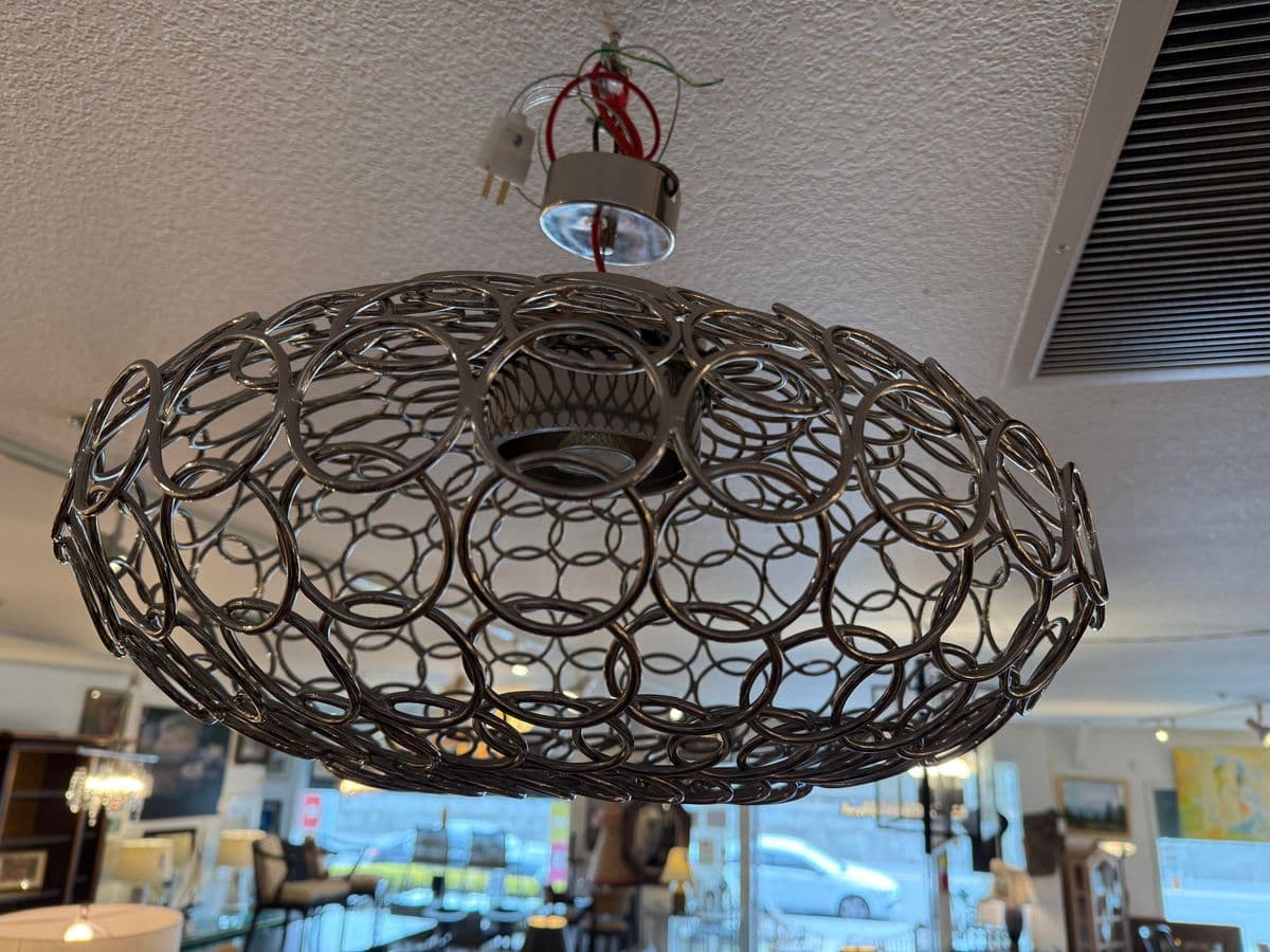 Bruno Rainaldi for Terzani Round g.r.a. Silver Nickel Ceiling Pendant - Thumbnail 5