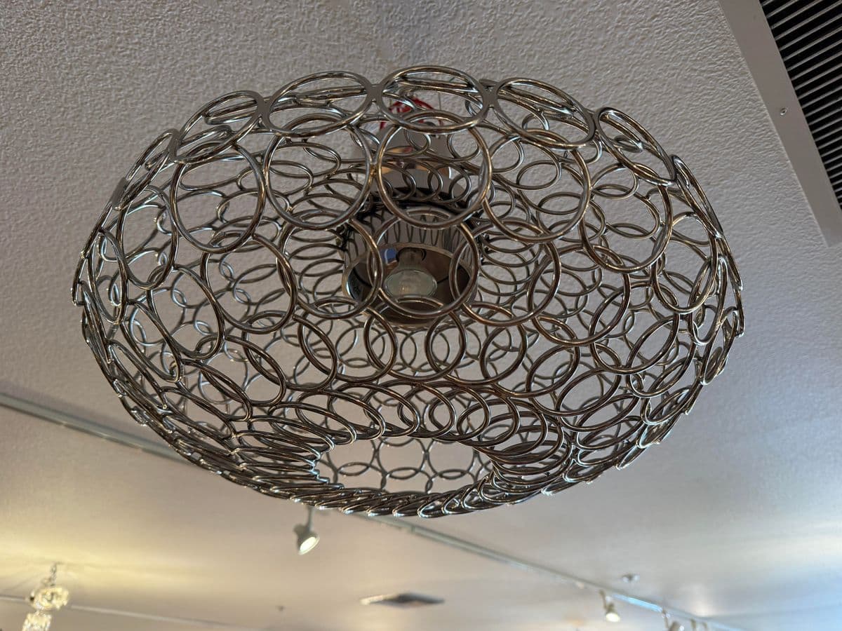 Bruno Rainaldi for Terzani Round g.r.a. Silver Nickel Ceiling Pendant - Thumbnail 3