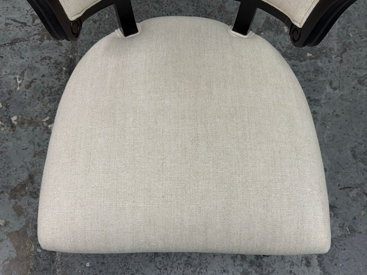 Custom Side Chair With Woven Wool Upholstery - Thumbnail 9