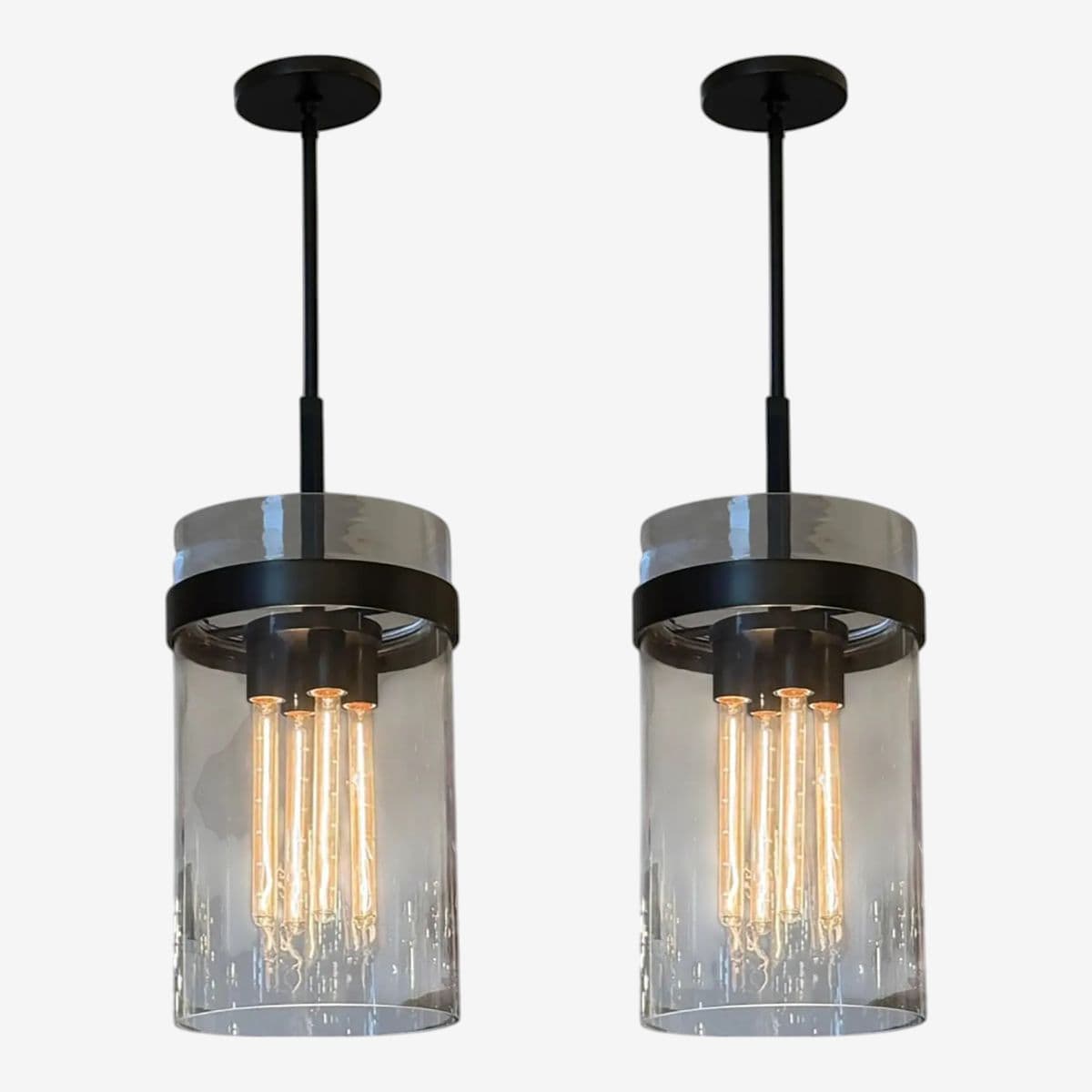 Restoration Hardware Ravelle Pendants, Pair - Image 1