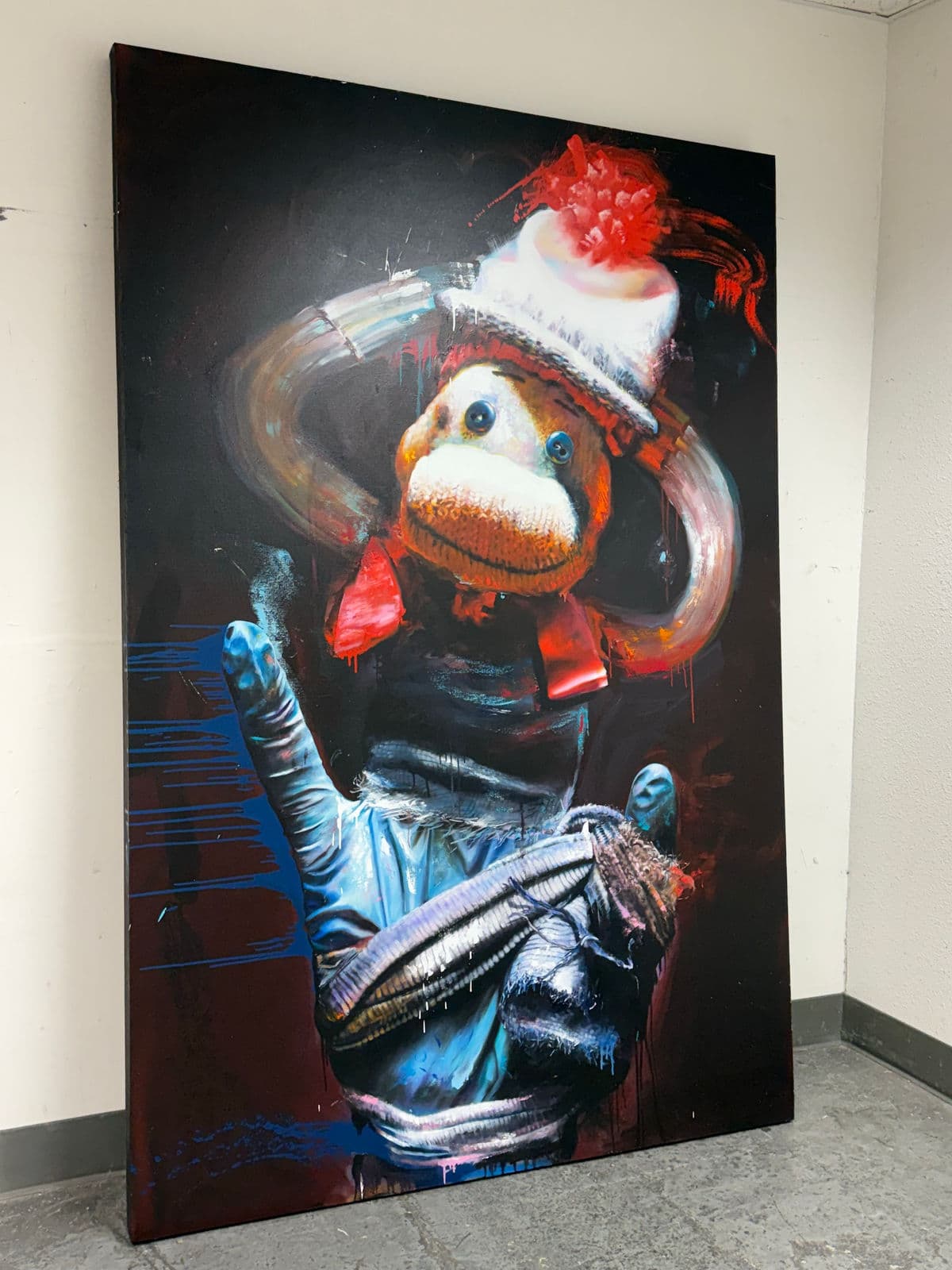 Circa 2015 Michael Brennan "Monkey Shine" Oil on Canvas - Thumbnail 4