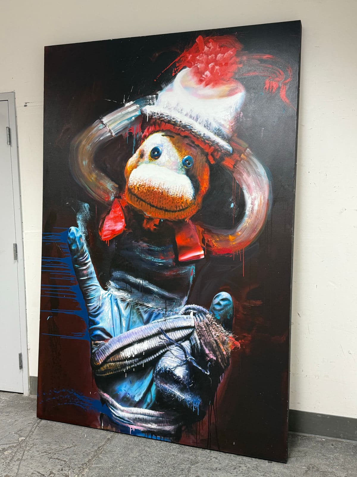 Circa 2015 Michael Brennan "Monkey Shine" Oil on Canvas - Thumbnail 3