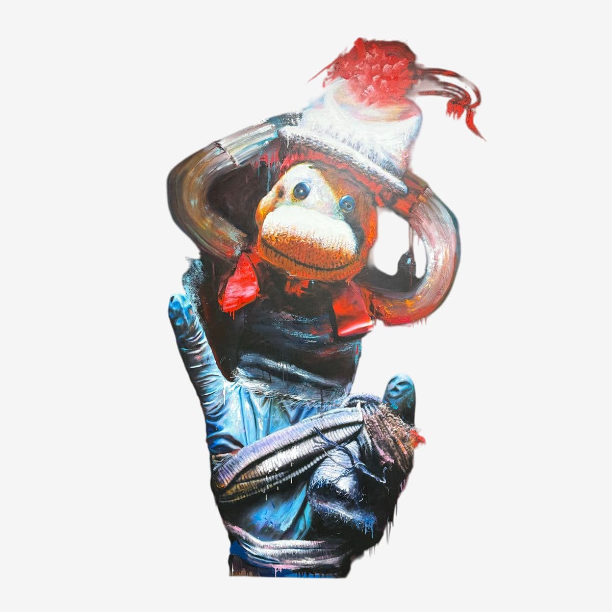 Circa 2015 Michael Brennan "Monkey Shine" Oil on Canvas - Image 1