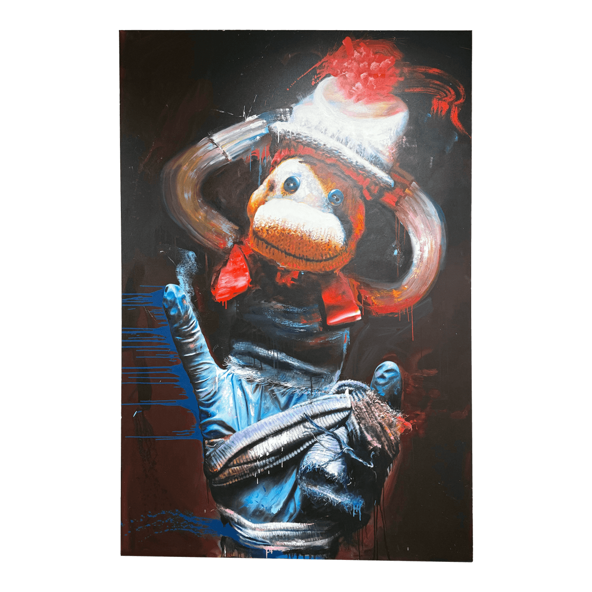 Circa 2015 Michael Brennan "Monkey Shine" Oil on Canvas - Thumbnail 2