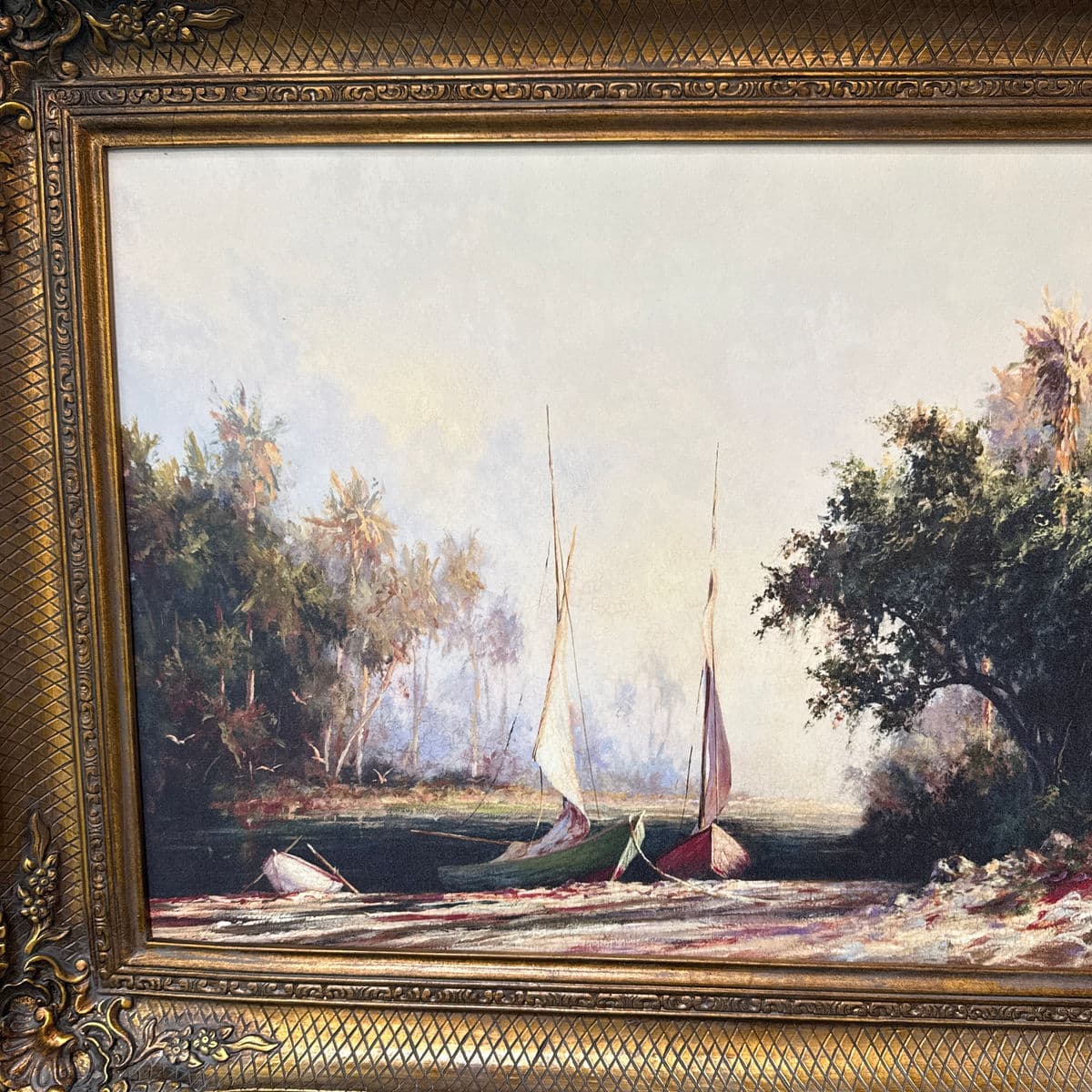 Malarz Peace River Sunset Reproduction Print in Ornate Gilt Frame - Thumbnail 13