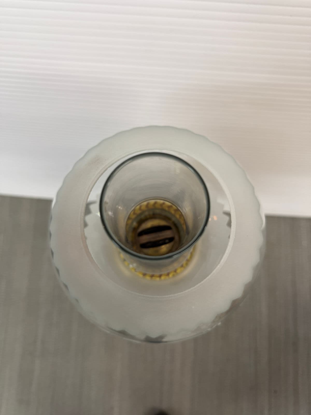 Victorian Brass + Glass Banquet Oil Lamp - Thumbnail 9