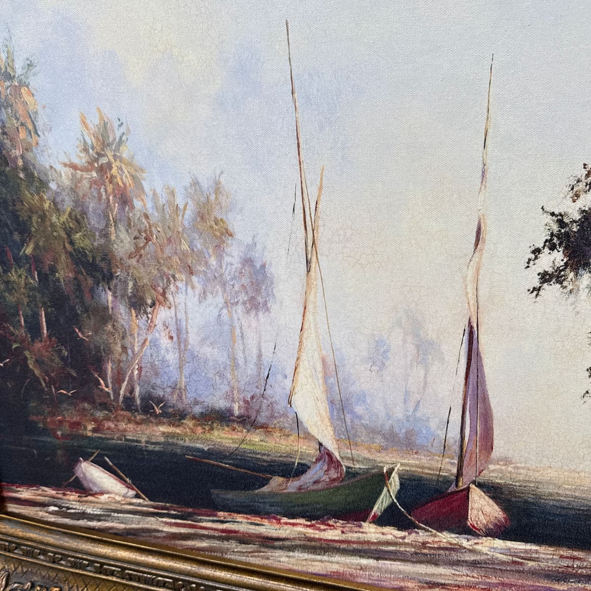 Malarz Peace River Sunset Reproduction Print in Ornate Gilt Frame - Thumbnail 8