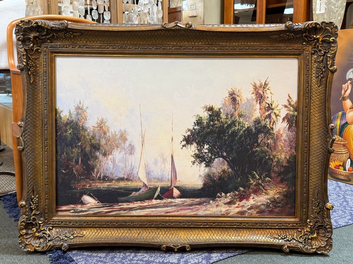 Malarz Peace River Sunset Reproduction Print in Ornate Gilt Frame - Thumbnail 4