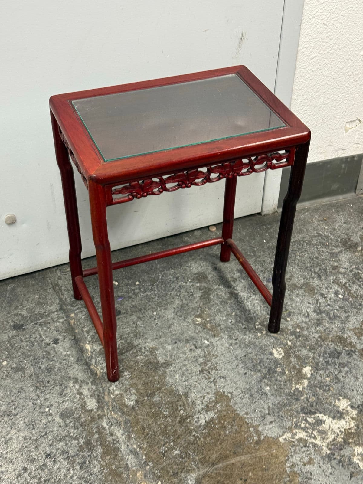 Vintage Chinese Carved Rosewood Side Nesting Table - Thumbnail 11