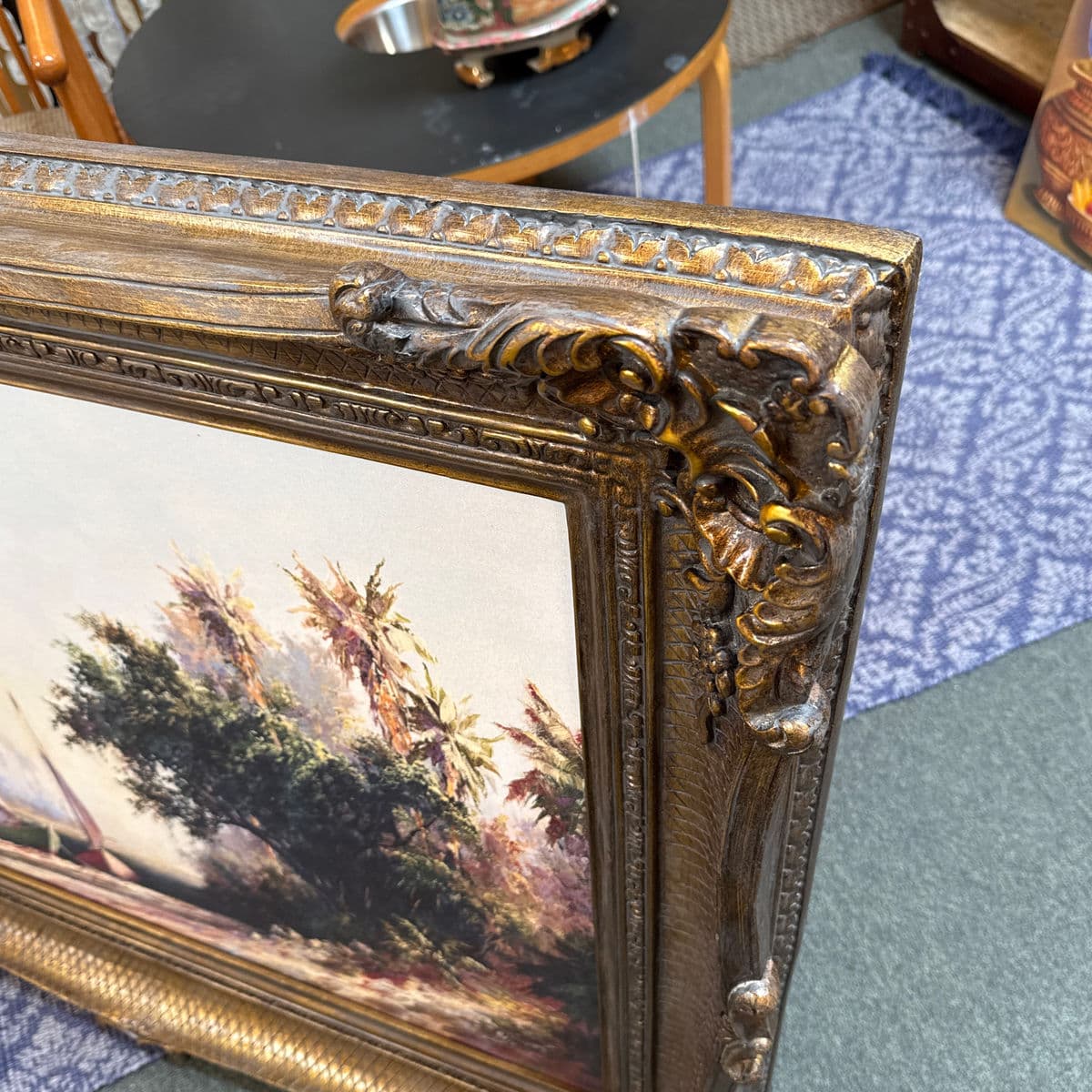 Malarz Peace River Sunset Reproduction Print in Ornate Gilt Frame - Thumbnail 3