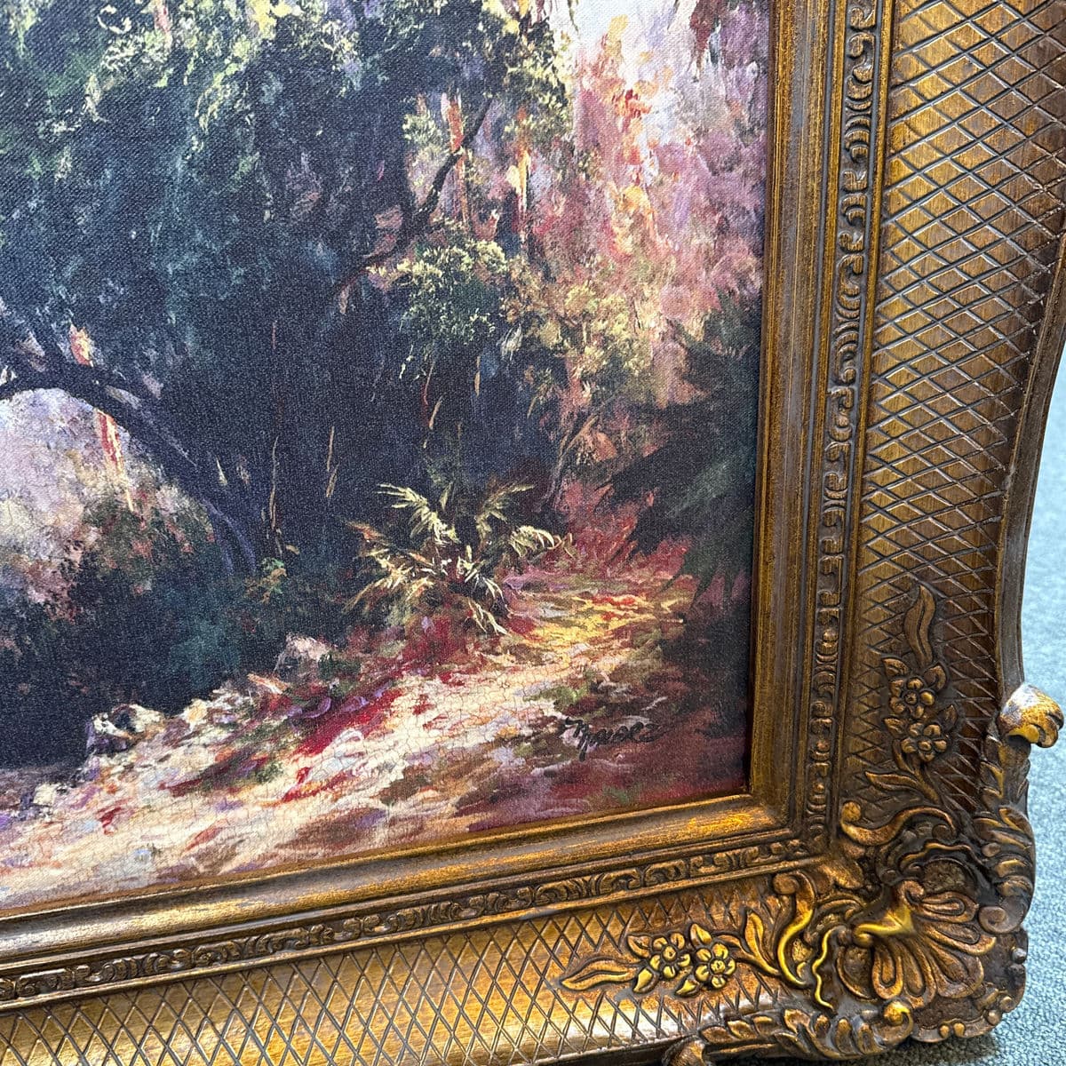 Malarz Peace River Sunset Reproduction Print in Ornate Gilt Frame - Thumbnail 7