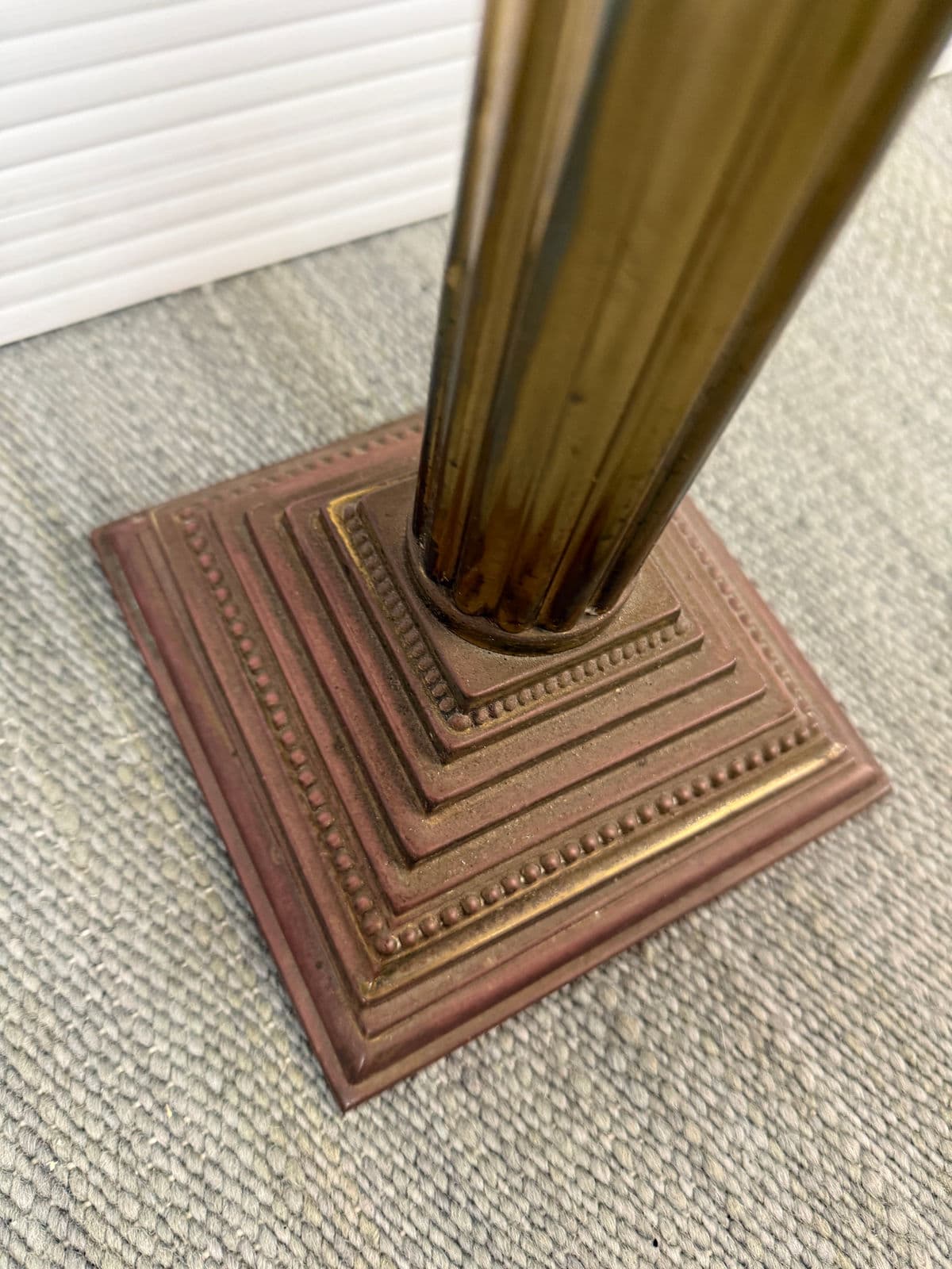 Victorian Brass + Glass Banquet Oil Lamp - Thumbnail 10