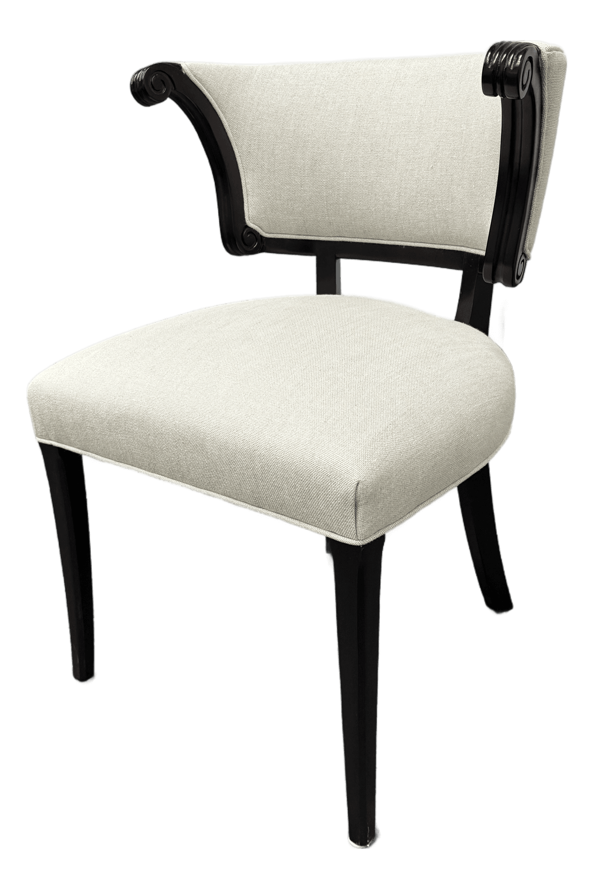 Custom Side Chair With Woven Wool Upholstery - Thumbnail 2