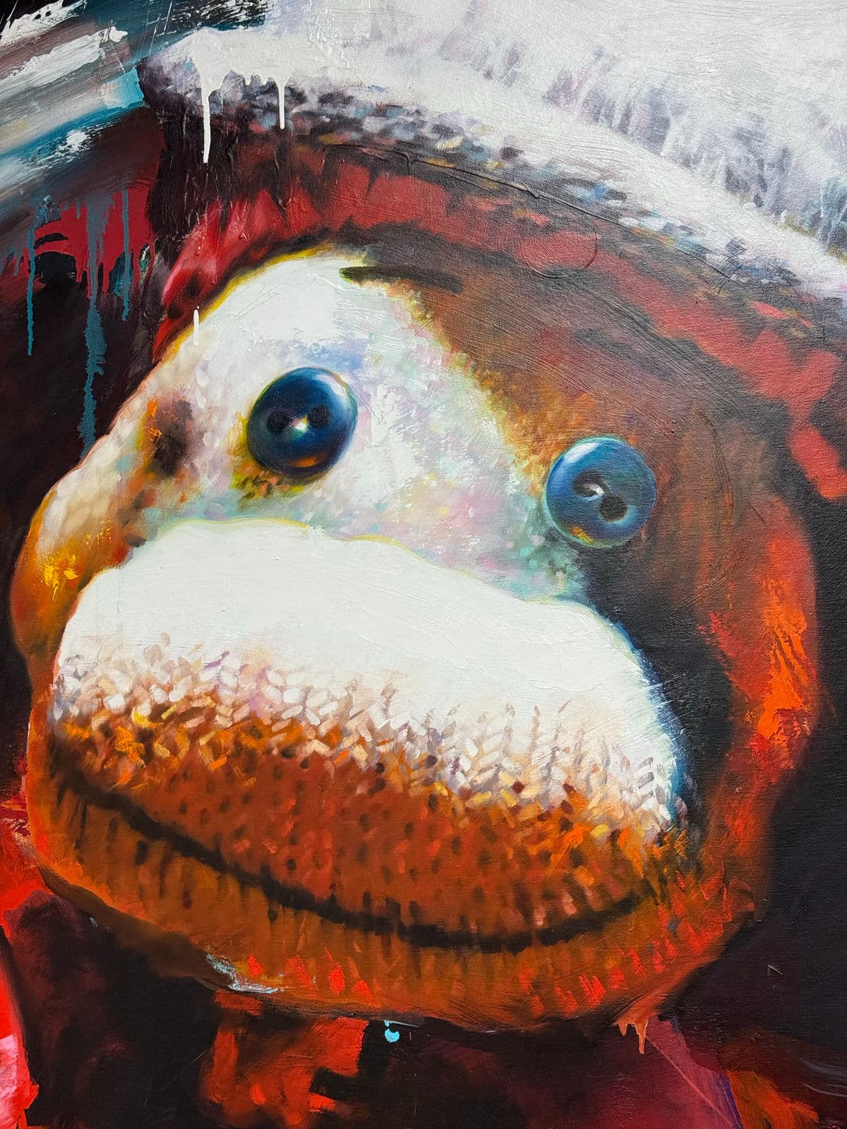 Circa 2015 Michael Brennan "Monkey Shine" Oil on Canvas - Thumbnail 7