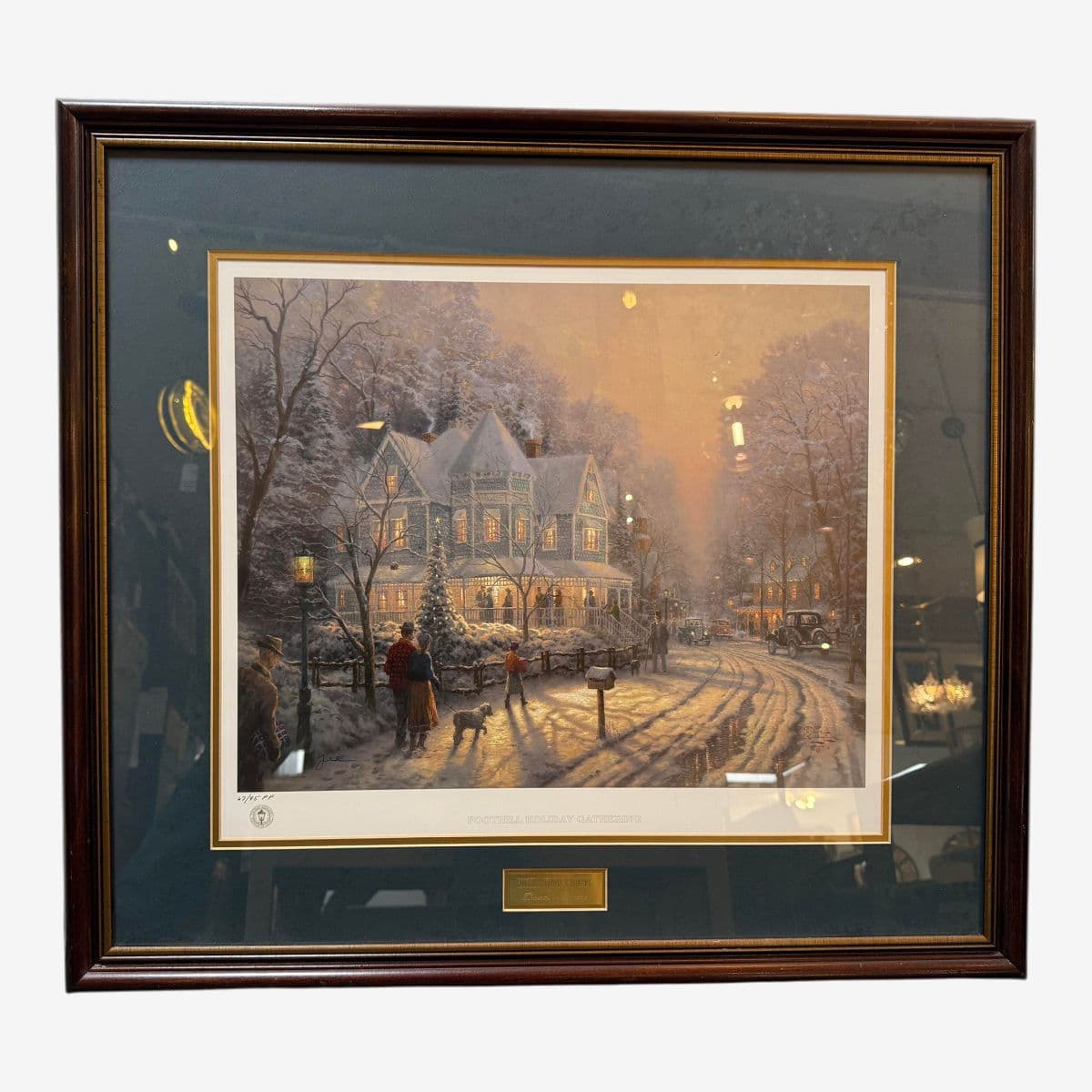 Thomas Kinkade "Foothill Holiday Gathering" Limited Edition 67/95 Print, Framed - Image 1
