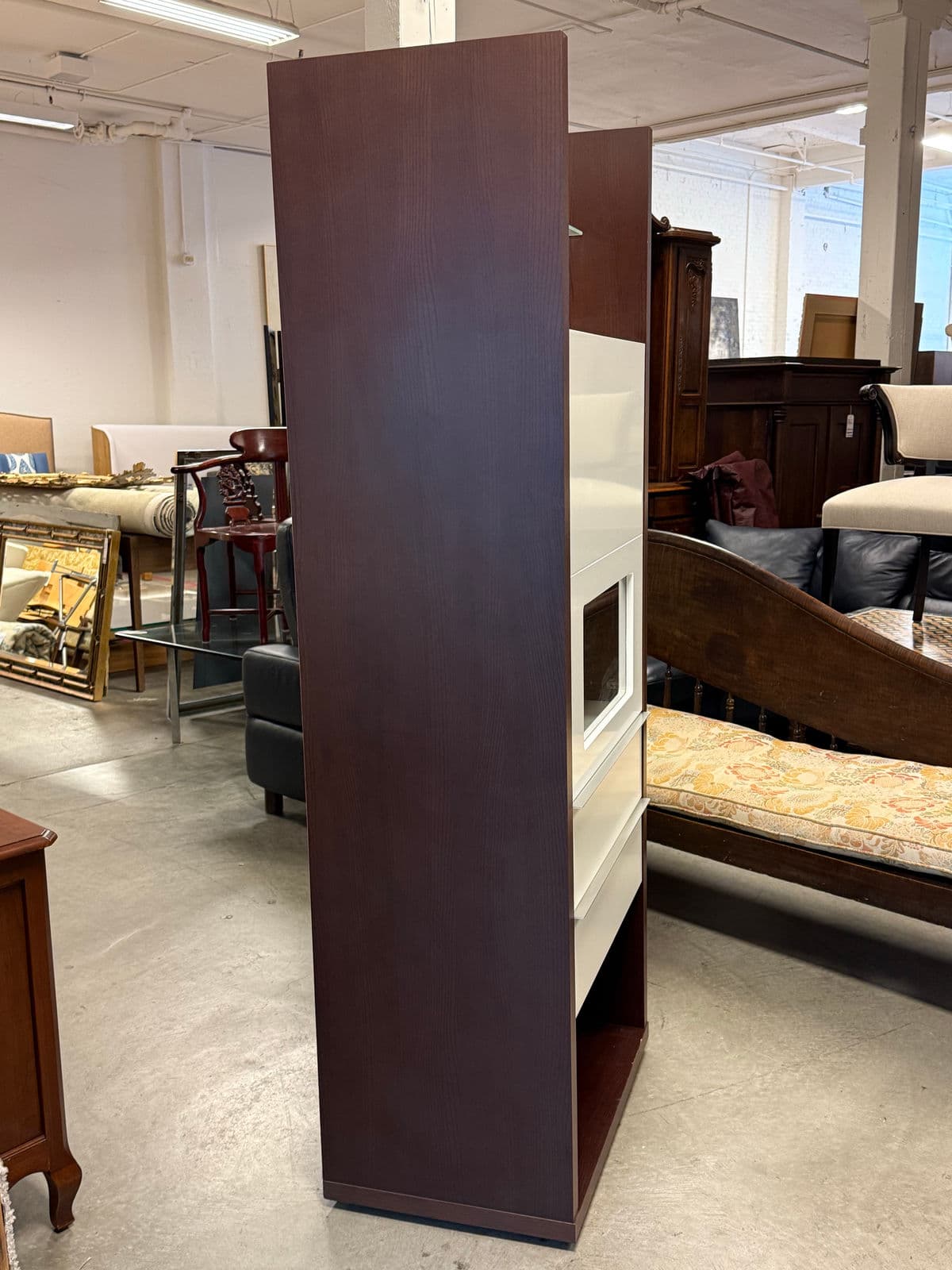 Custom Design Dark Brown + White Laminate Cabinet - Thumbnail 10