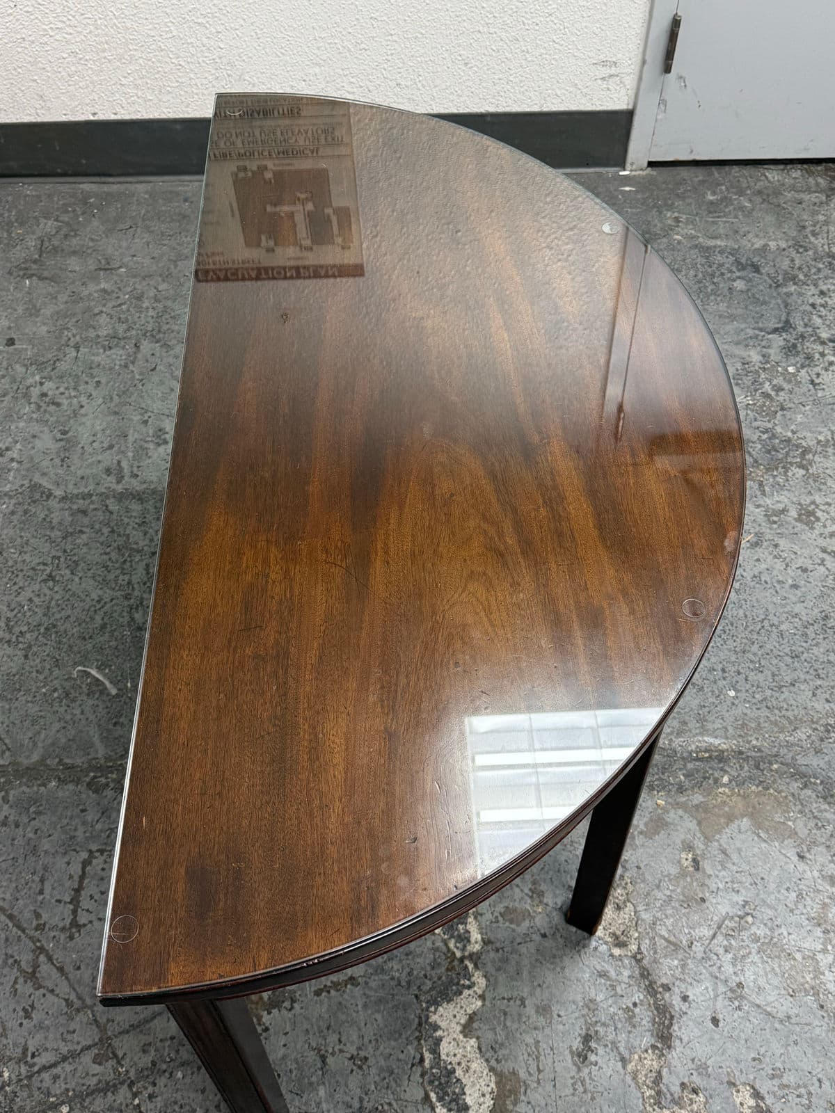 Vintage Traditional Demi Lune Console Table - Thumbnail 4