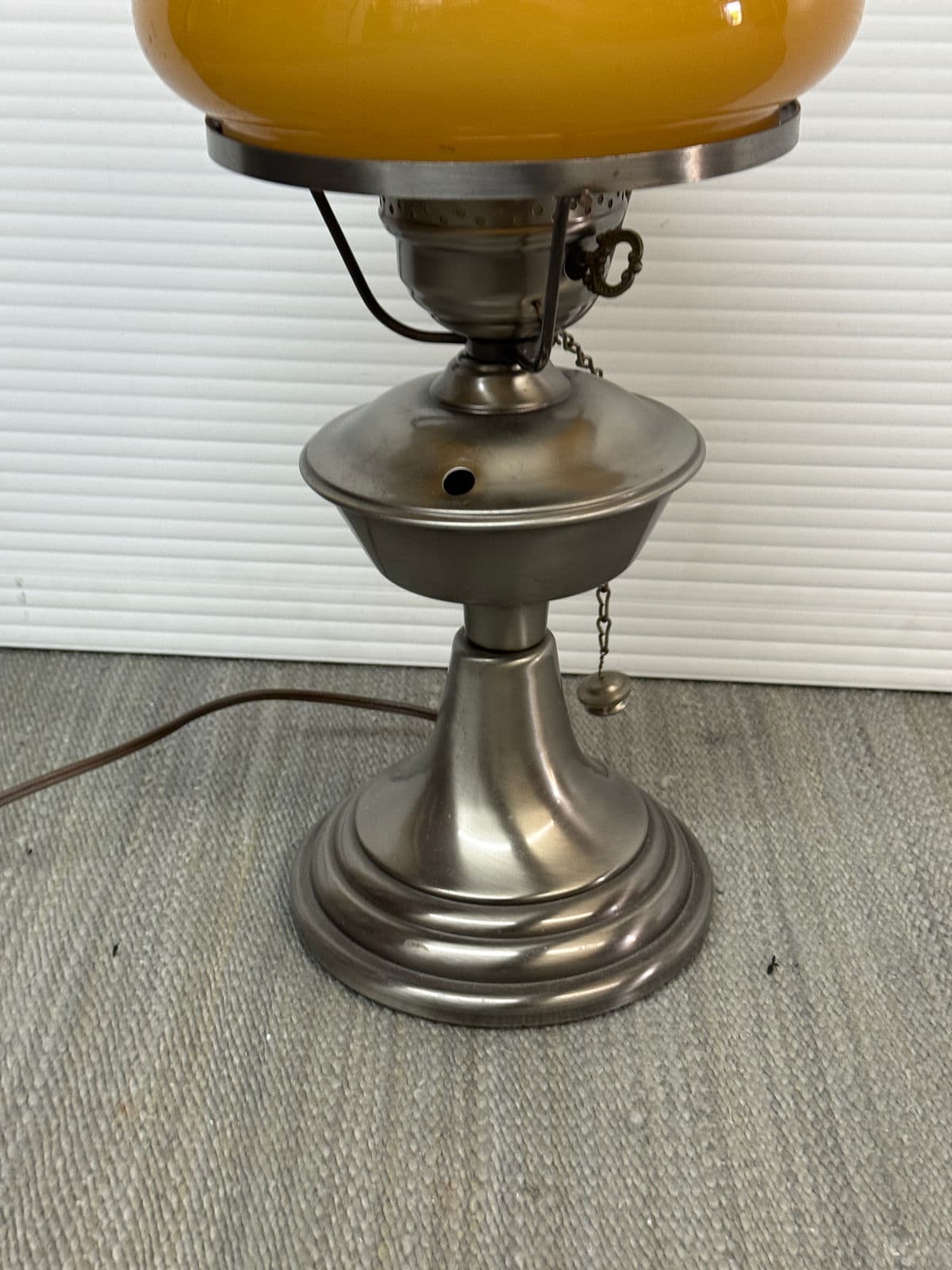 Vintage Style Metal Table Lamp + Glass Chimney Shade - Thumbnail 13
