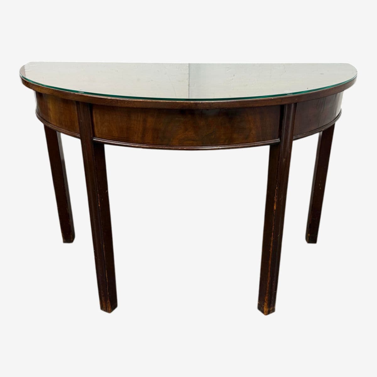 Vintage Traditional Demi Lune Console Table - Image 1