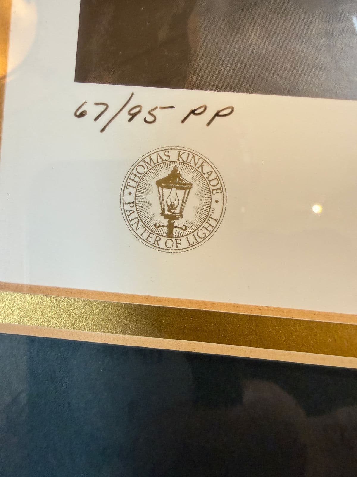 Thomas Kinkade "Foothill Holiday Gathering" Limited Edition 67/95 Print, Framed - Thumbnail 5