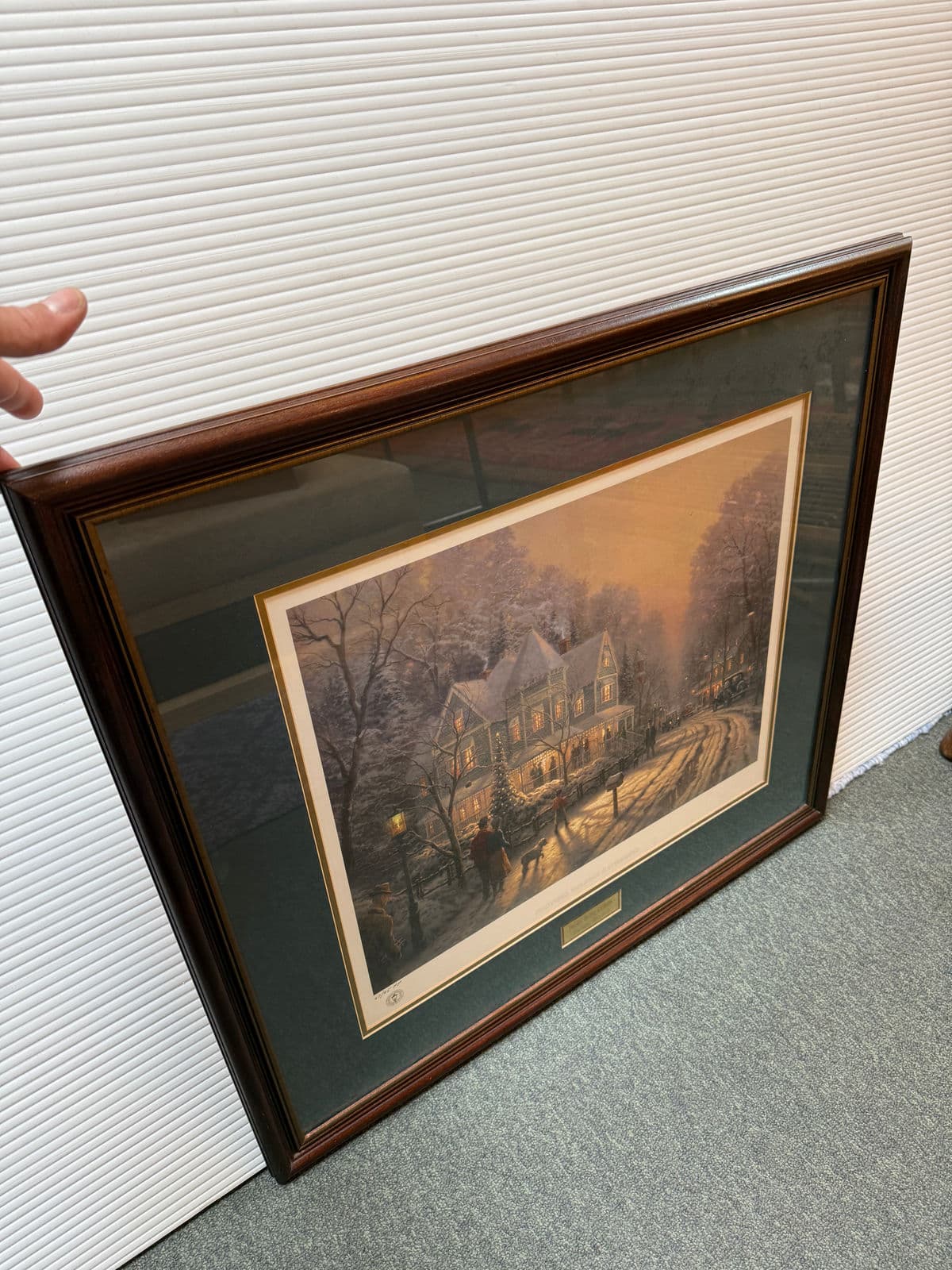 Thomas Kinkade "Foothill Holiday Gathering" Limited Edition 67/95 Print, Framed - Thumbnail 4