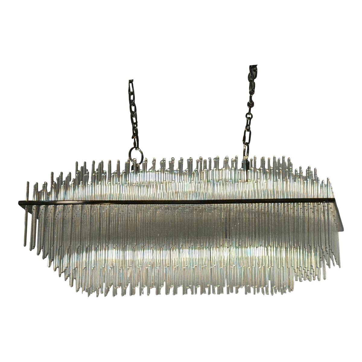 William Sonoma Metropolitan Linear Glass Rod Chandelier - Thumbnail 2