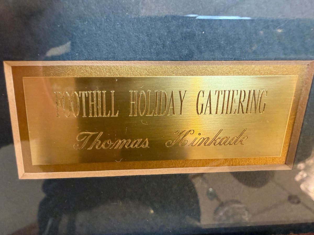 Thomas Kinkade "Foothill Holiday Gathering" Limited Edition 67/95 Print, Framed - Thumbnail 6