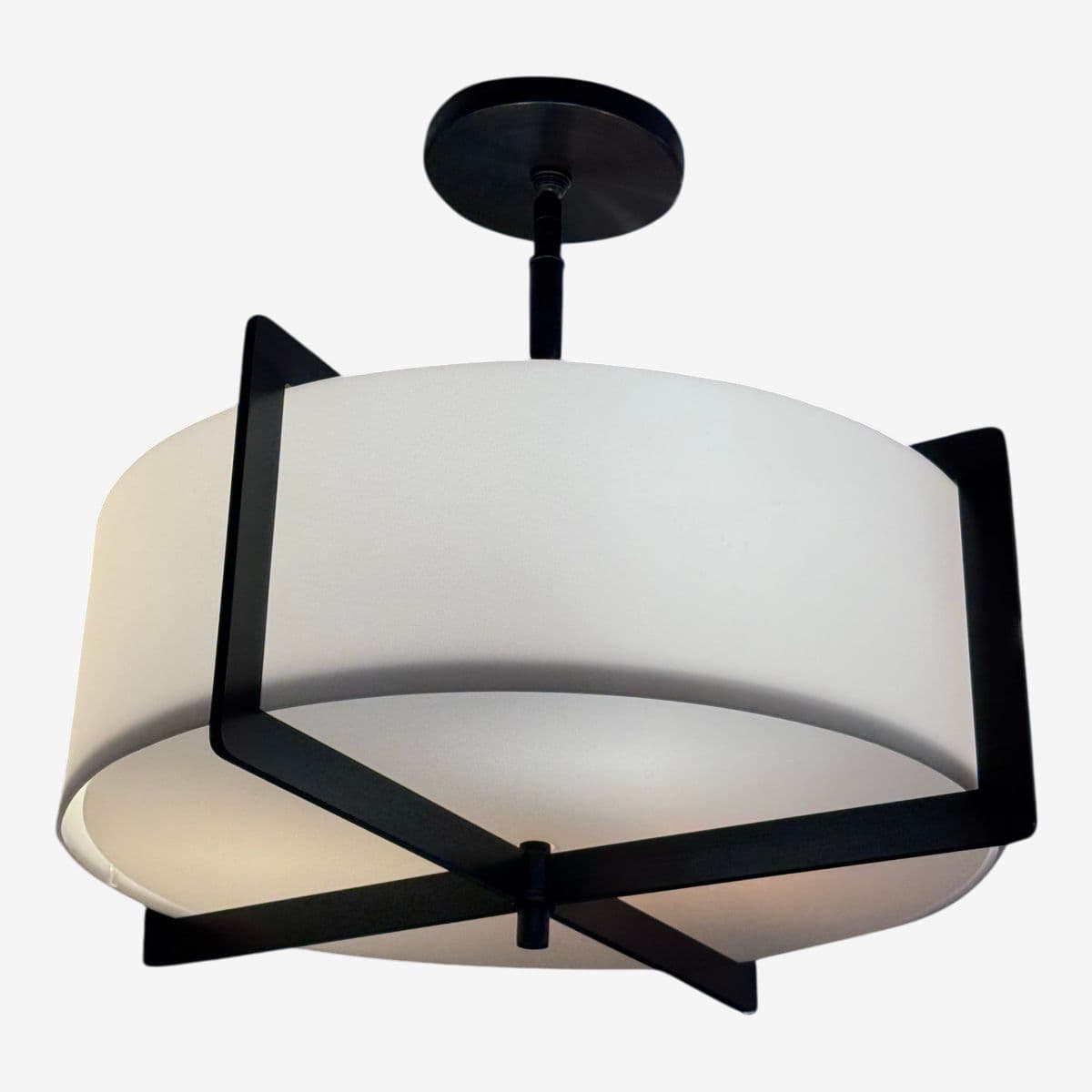 Doyle Crosby for Boyd Lighting Crisscross Semi Flush Pendant - Image 1