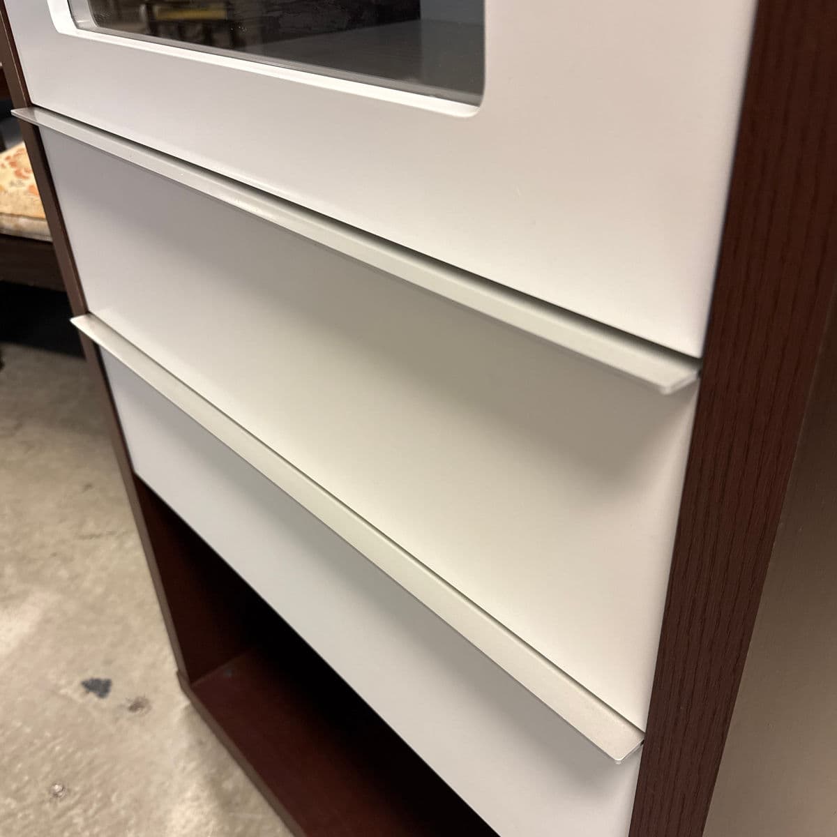 Custom Design Dark Brown + White Laminate Cabinet - Thumbnail 13