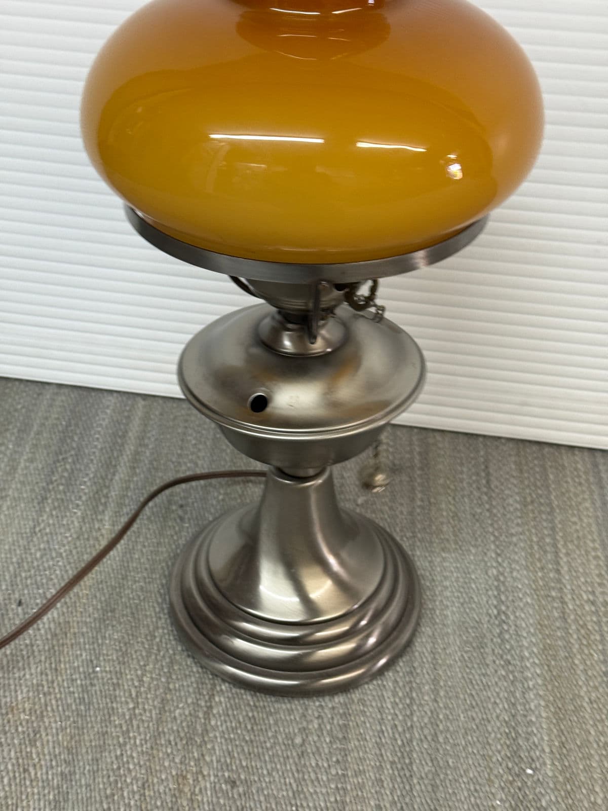 Vintage Style Metal Table Lamp + Glass Chimney Shade - Thumbnail 10