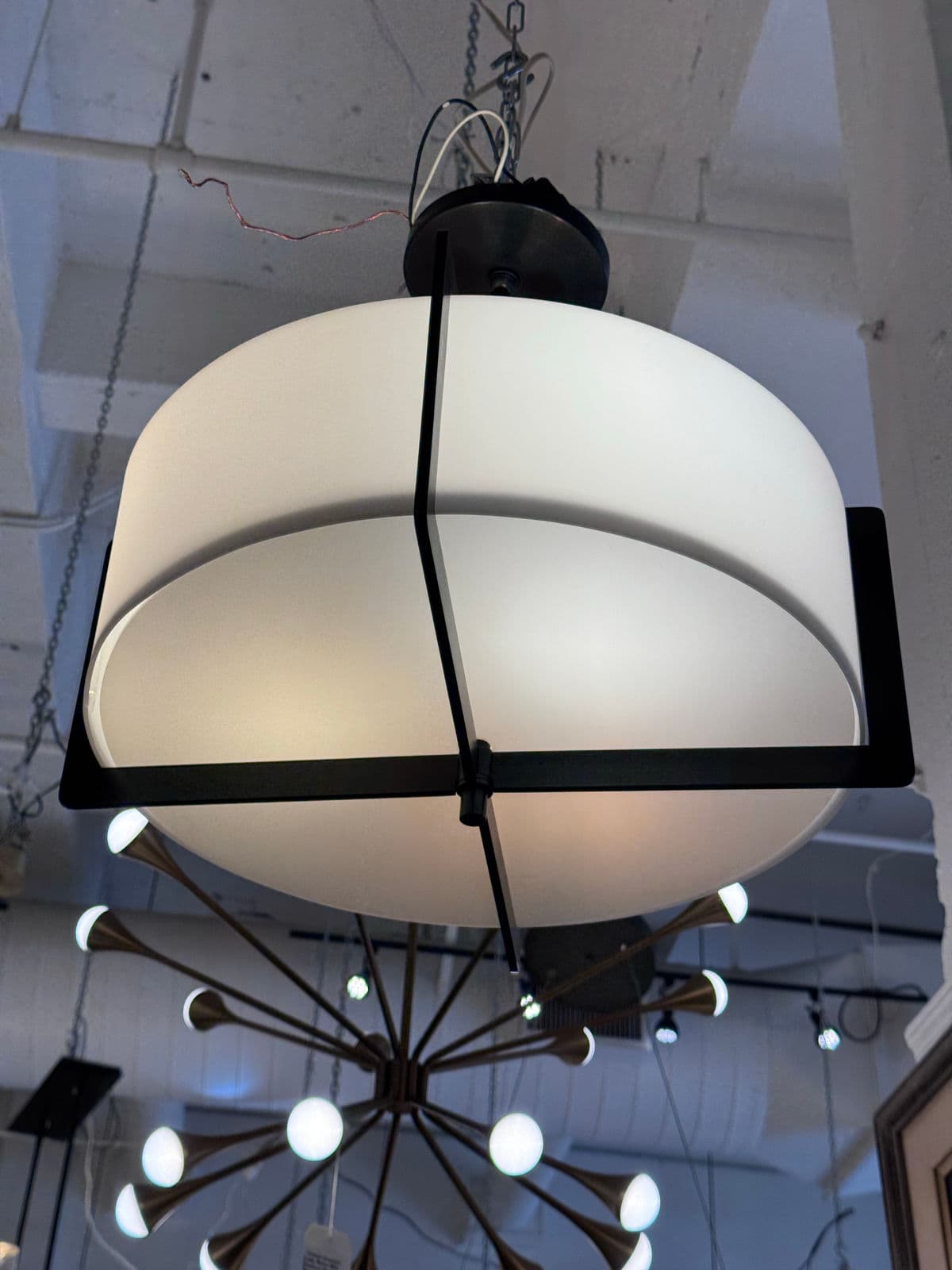 Doyle Crosby for Boyd Lighting Crisscross Semi Flush Pendant - Thumbnail 4