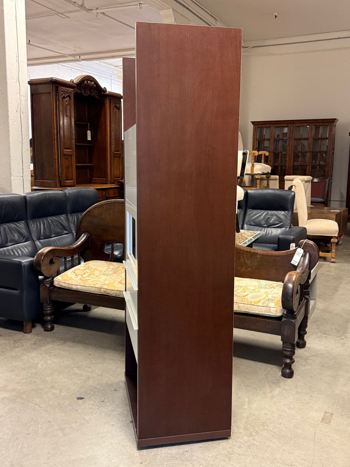 Custom Design Dark Brown + White Laminate Cabinet - Thumbnail 8