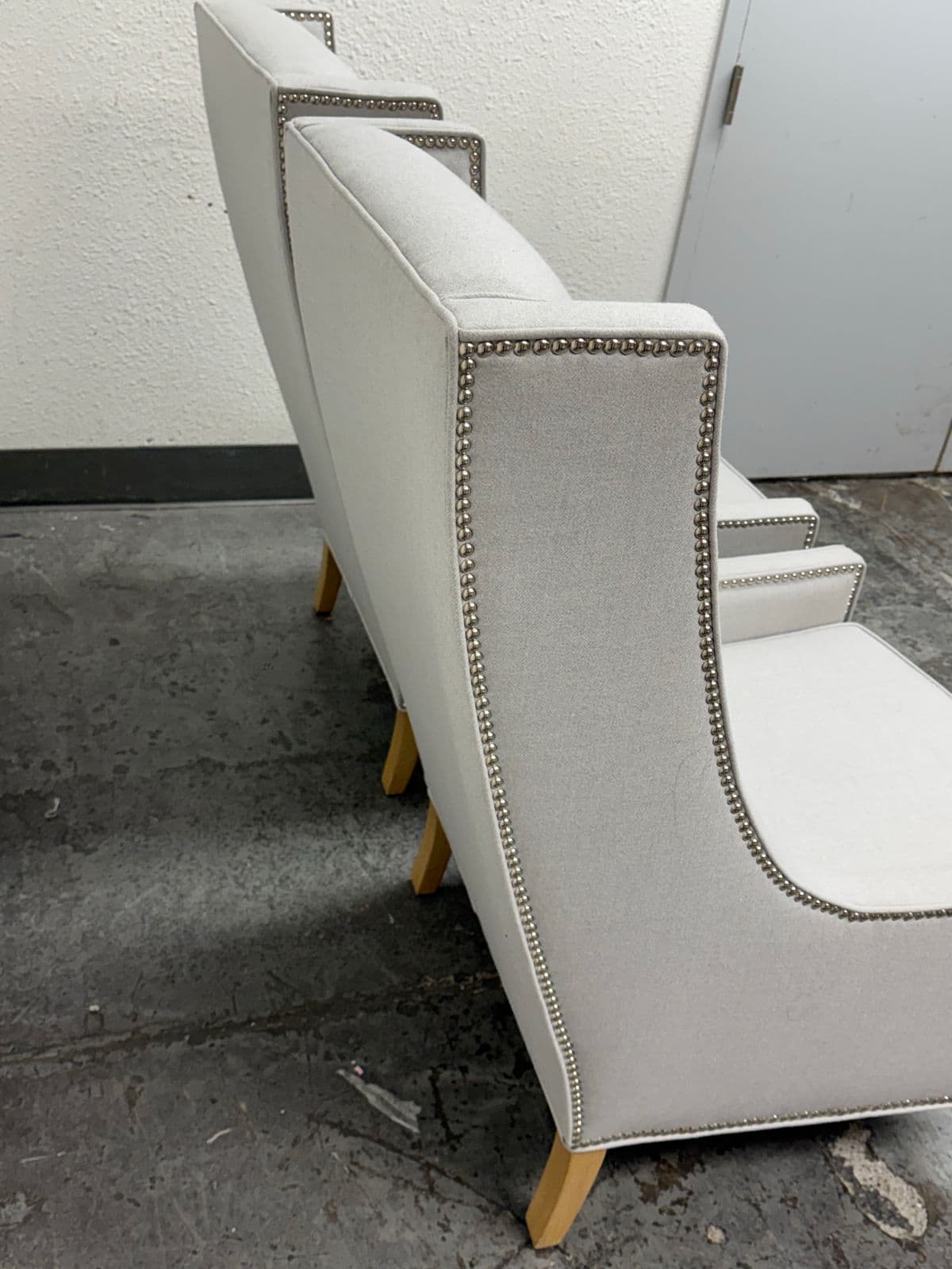 Custom Kravet Contemporary Slope Arm Chairs, Pair - Thumbnail 10