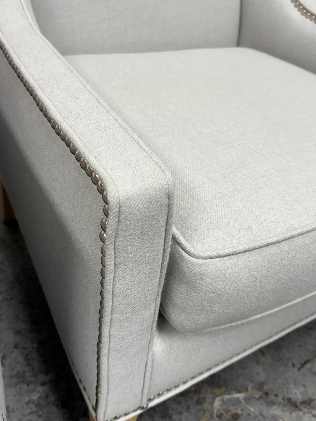 Custom Kravet Contemporary Slope Arm Chairs, Pair - Thumbnail 8